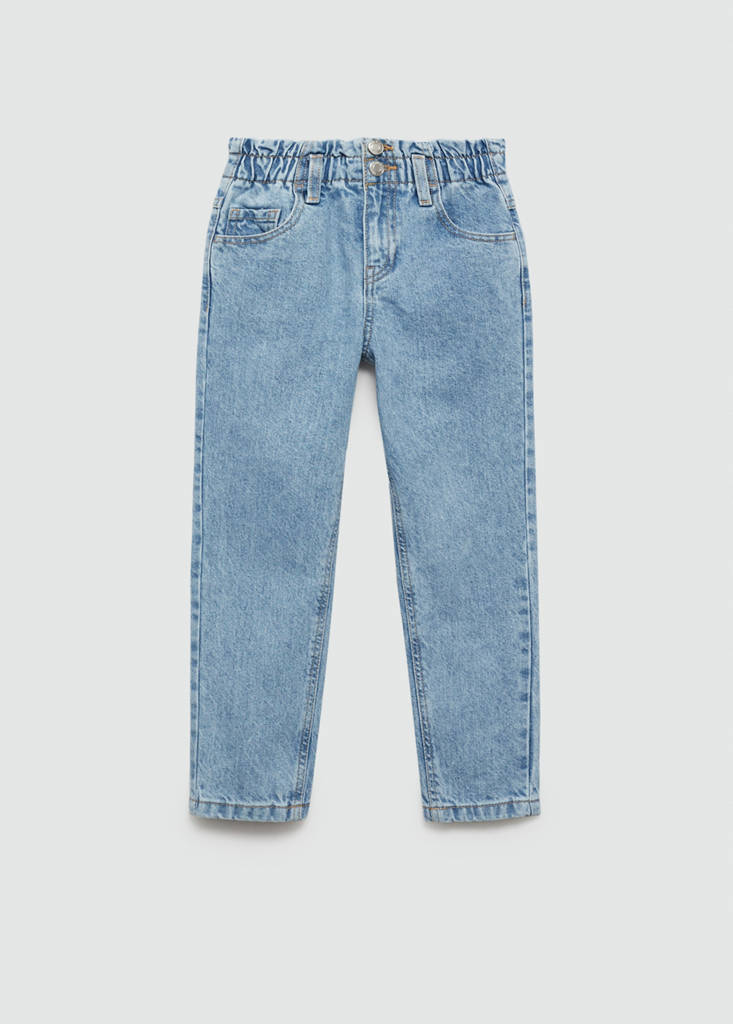 Paperbag jeans — Medium Blue