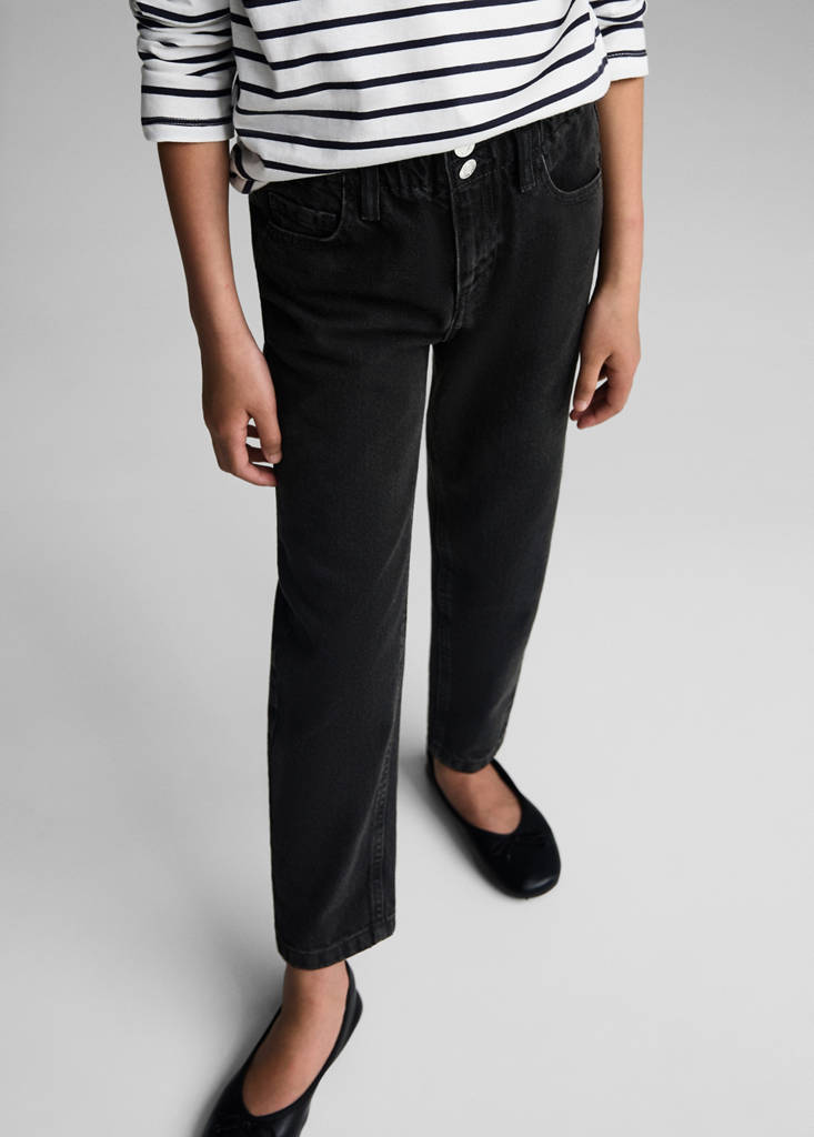 Paperbag jeans — Black denim