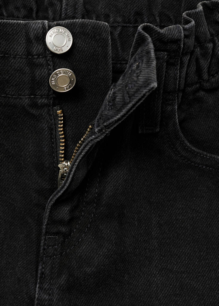 Paperbag jeans — Black denim