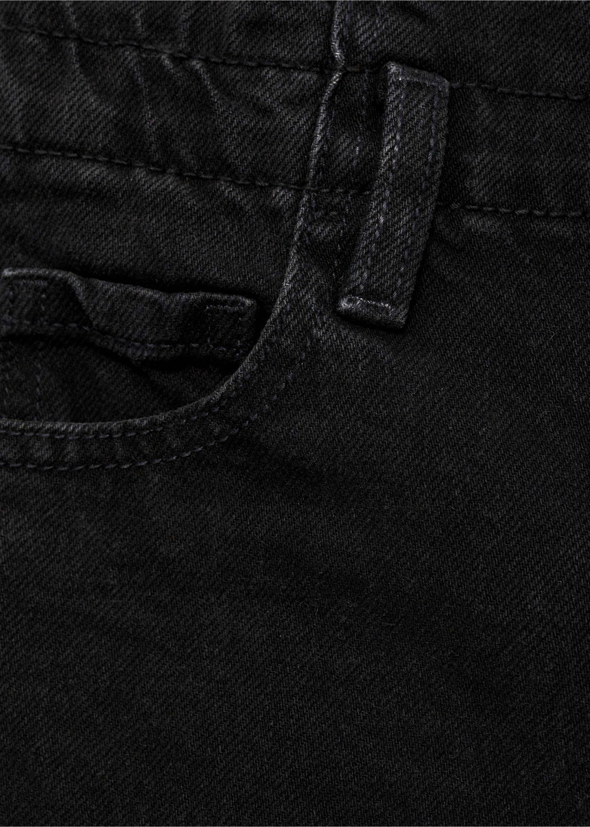 Jeans paperbag - Detalle del artículo 0, Denim negro. Ref: 77031008-00.