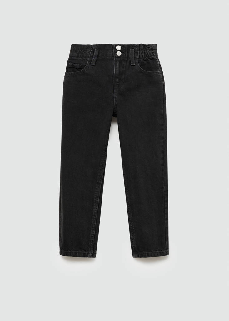 Paperbag jeans — Black denim