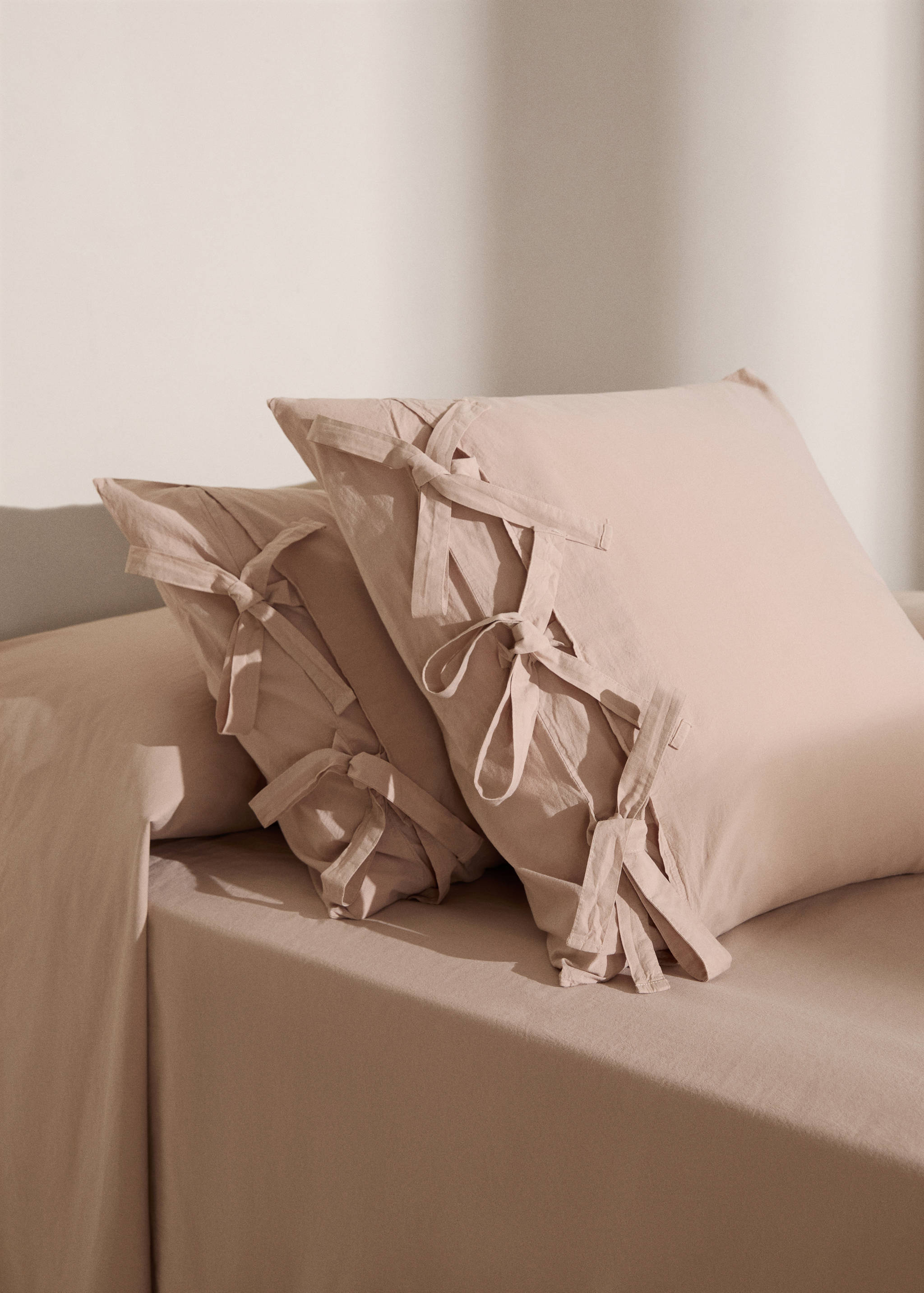 Povlak na polštář praná bavlna 50 x 75 cm - Celkový náhled