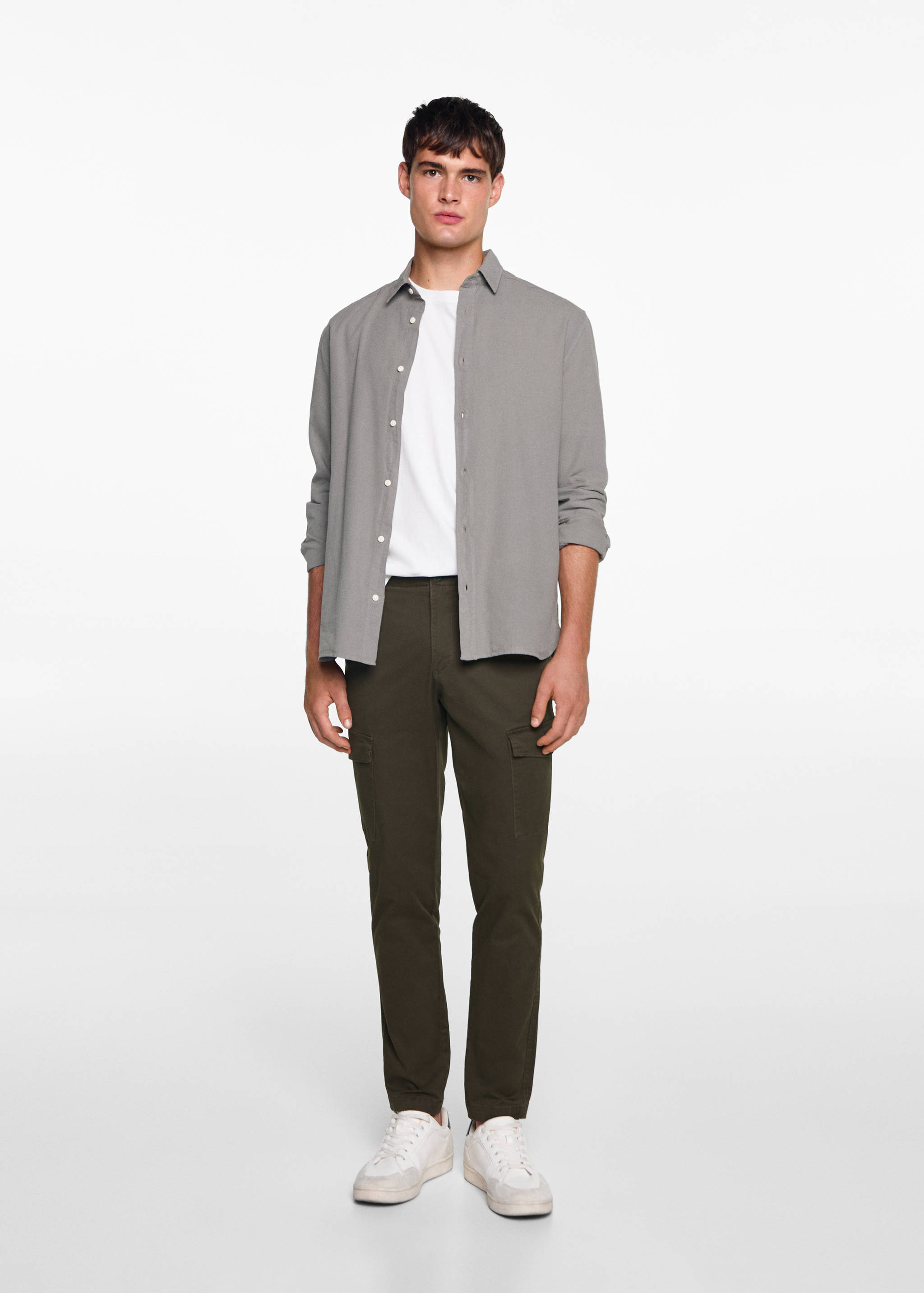 Cotton cargo trousers - General plane