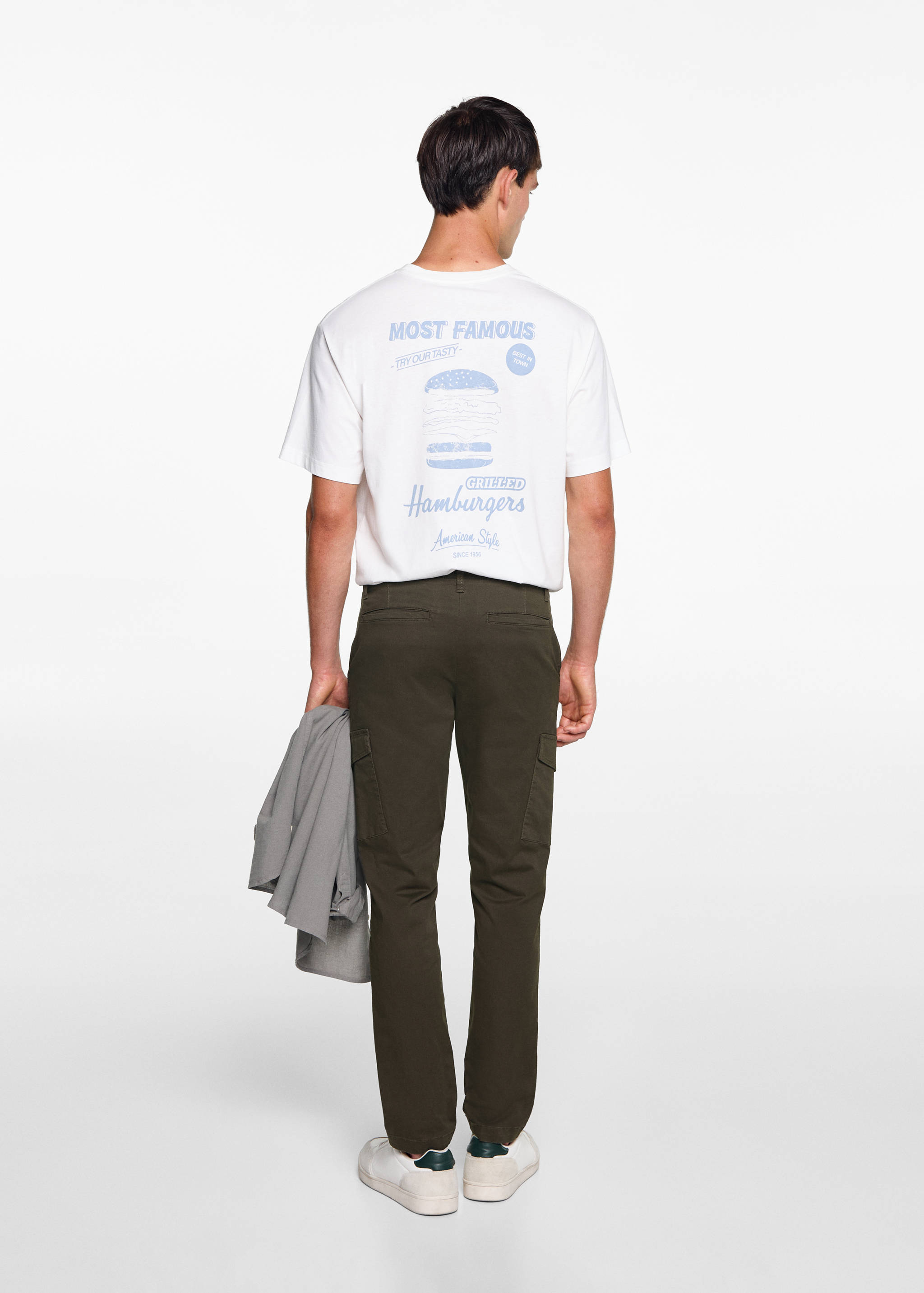 Cotton cargo trousers - Reverse of the article