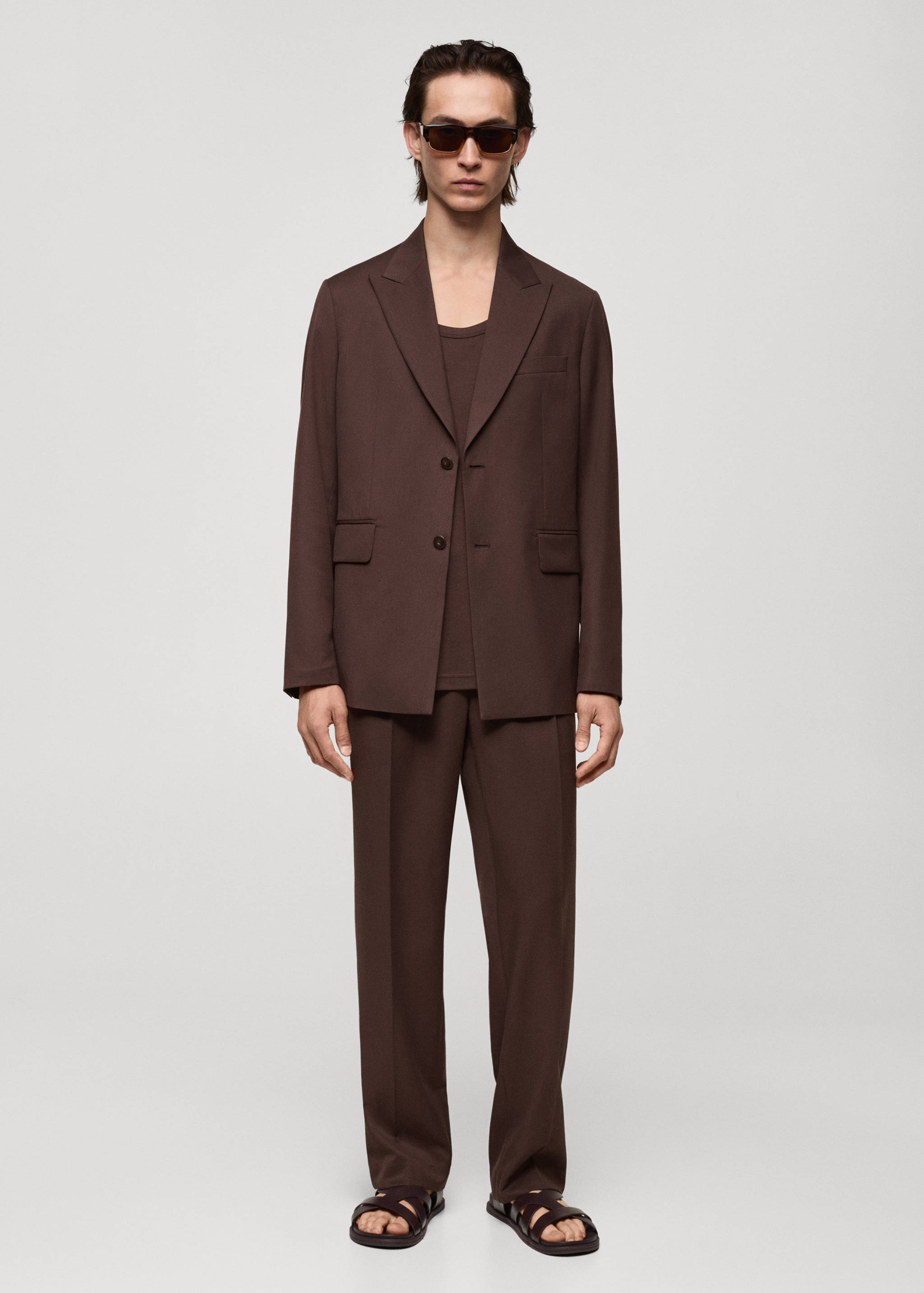 Regular fit suit blazer - General plane