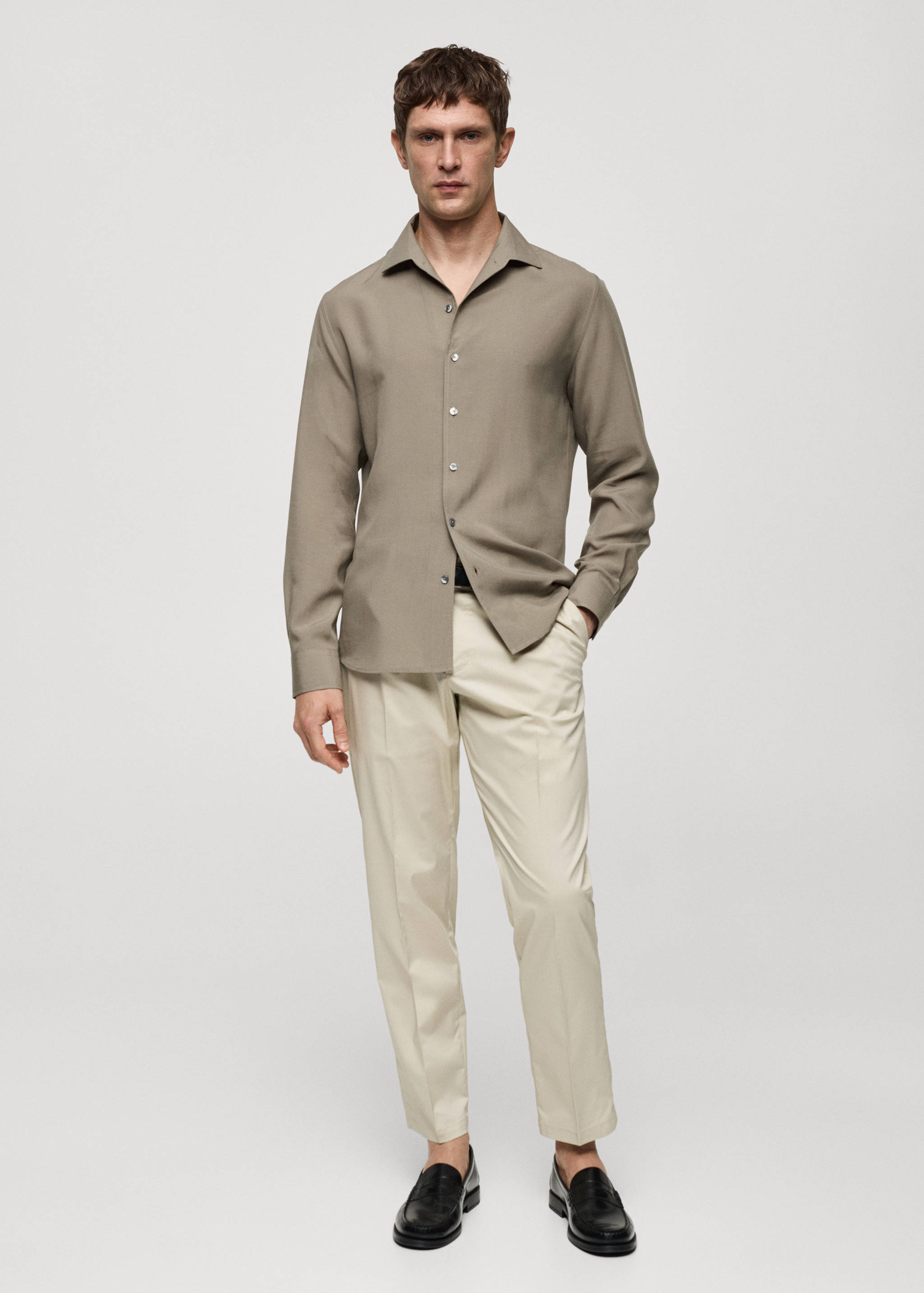 Regular-fit lyocell shirt - General plane