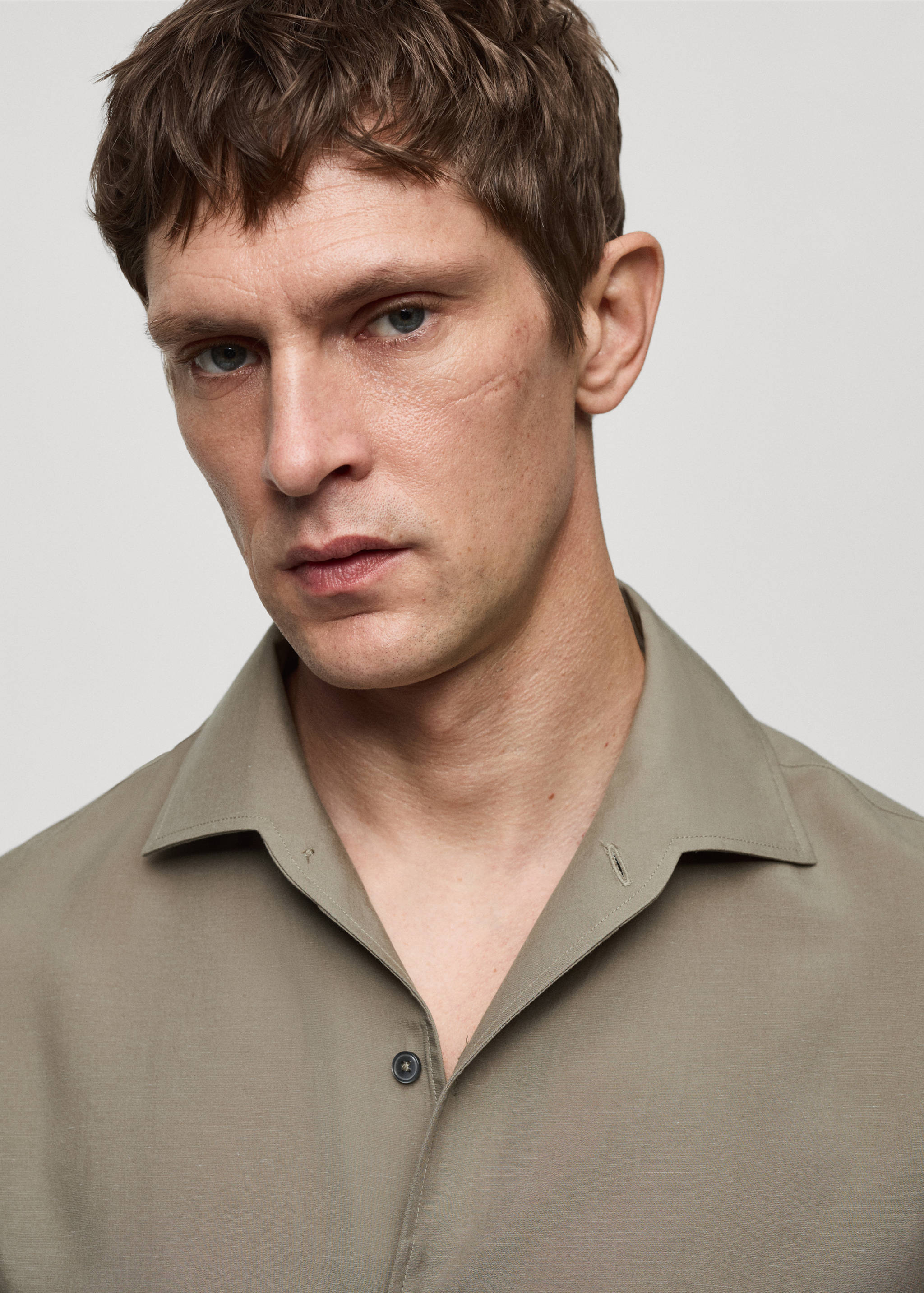 Regular-fit lyocell shirt - Details of the article 1