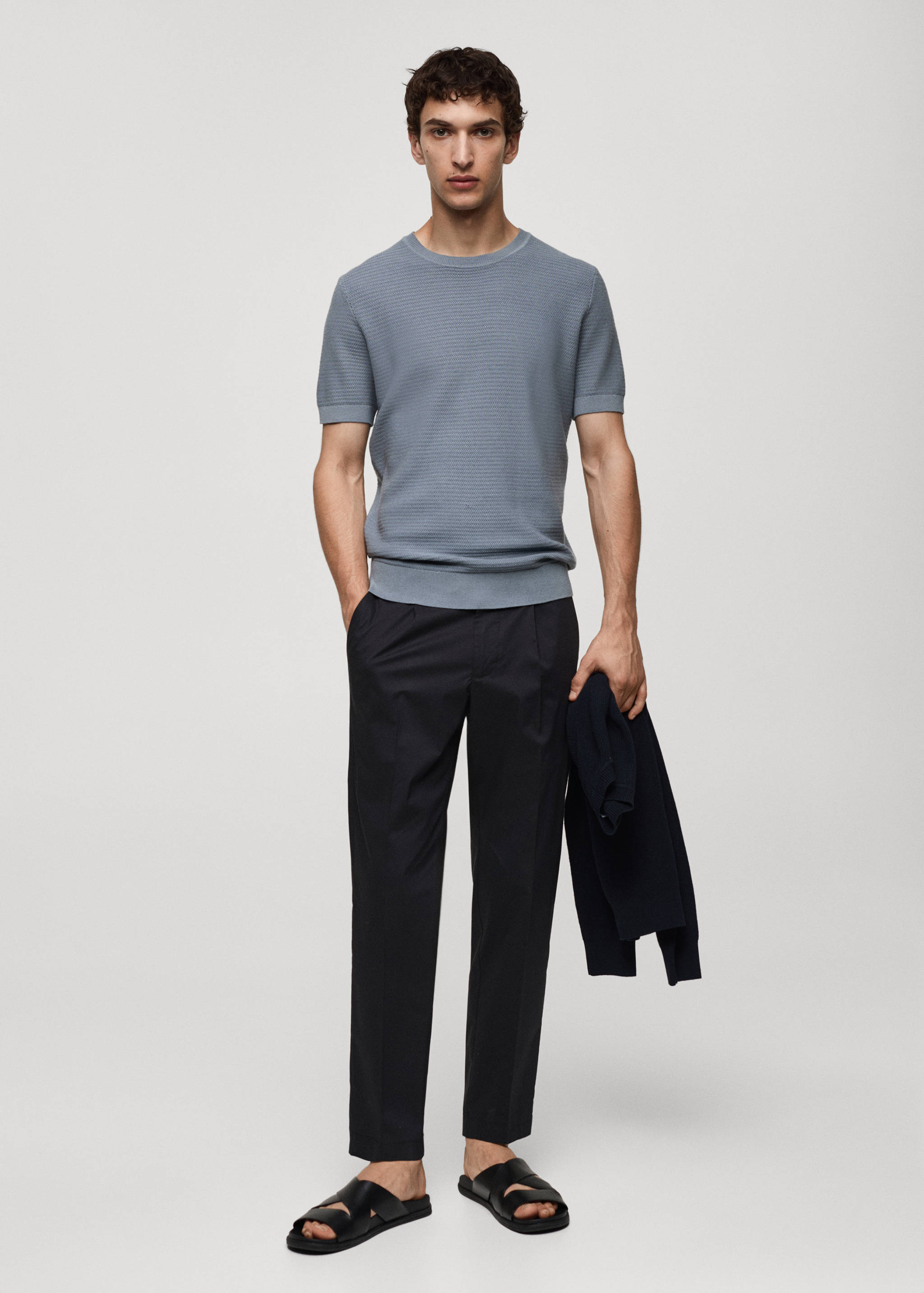 T-shirt maille torsadée Tencel - Plan général