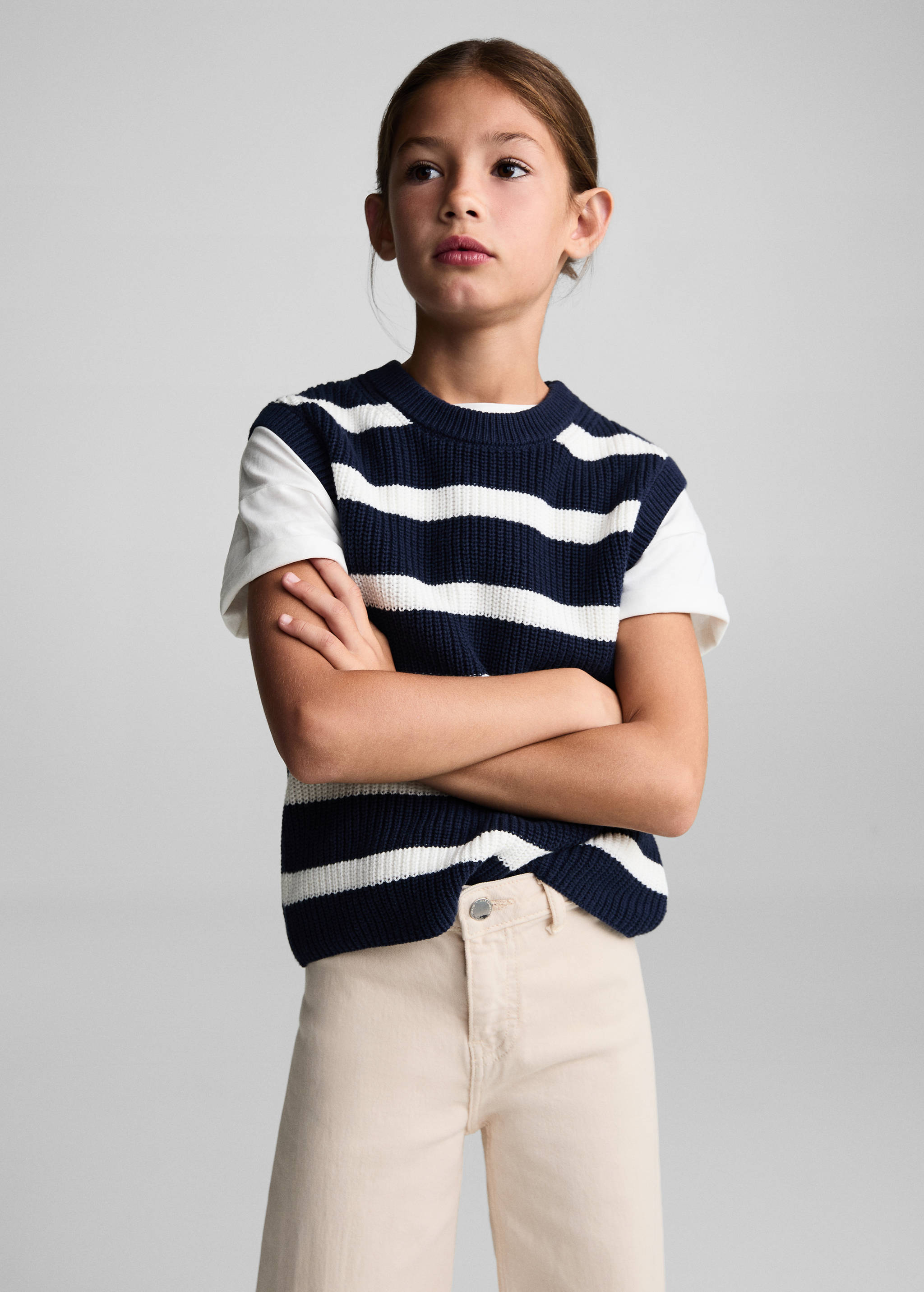 Jeans culotte mid-waist comfort - Medium plane