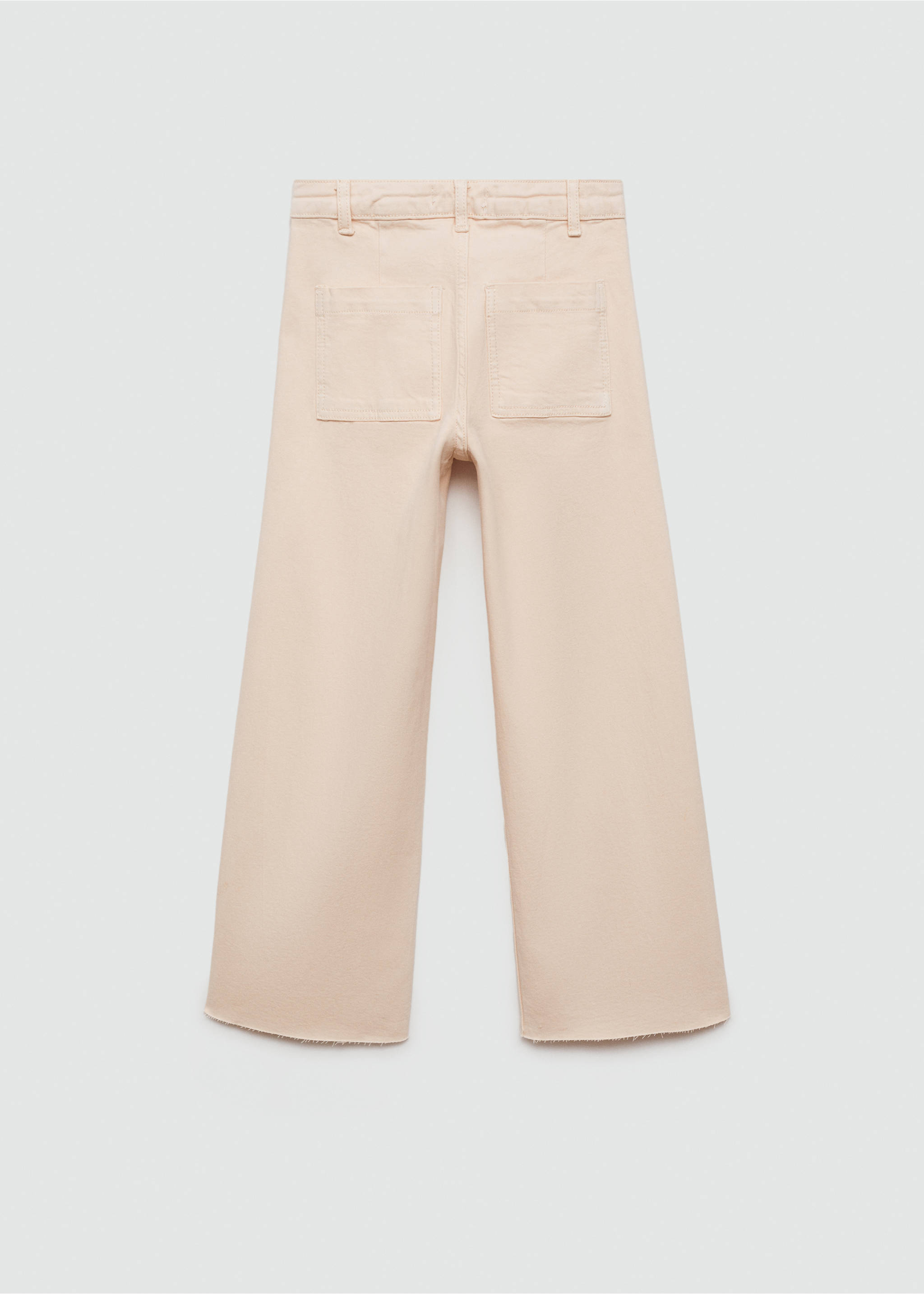 Jeans culotte mid-waist comfort - Reverse of the article, Sand. Ref: 77032539-00.