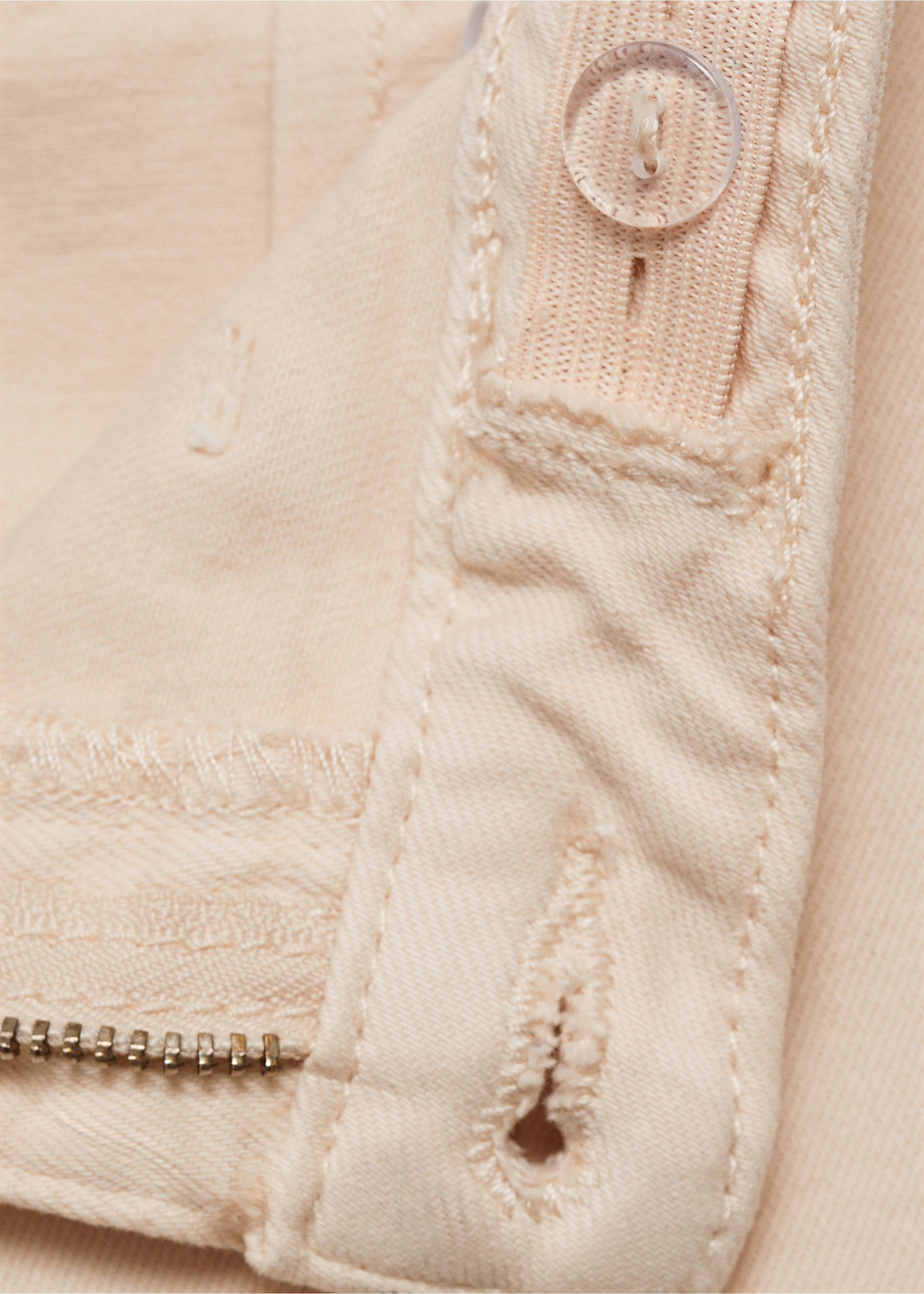 Jeans culotte mid-waist comfort - Details of the article 8, Sand. Ref: 77032539-00.