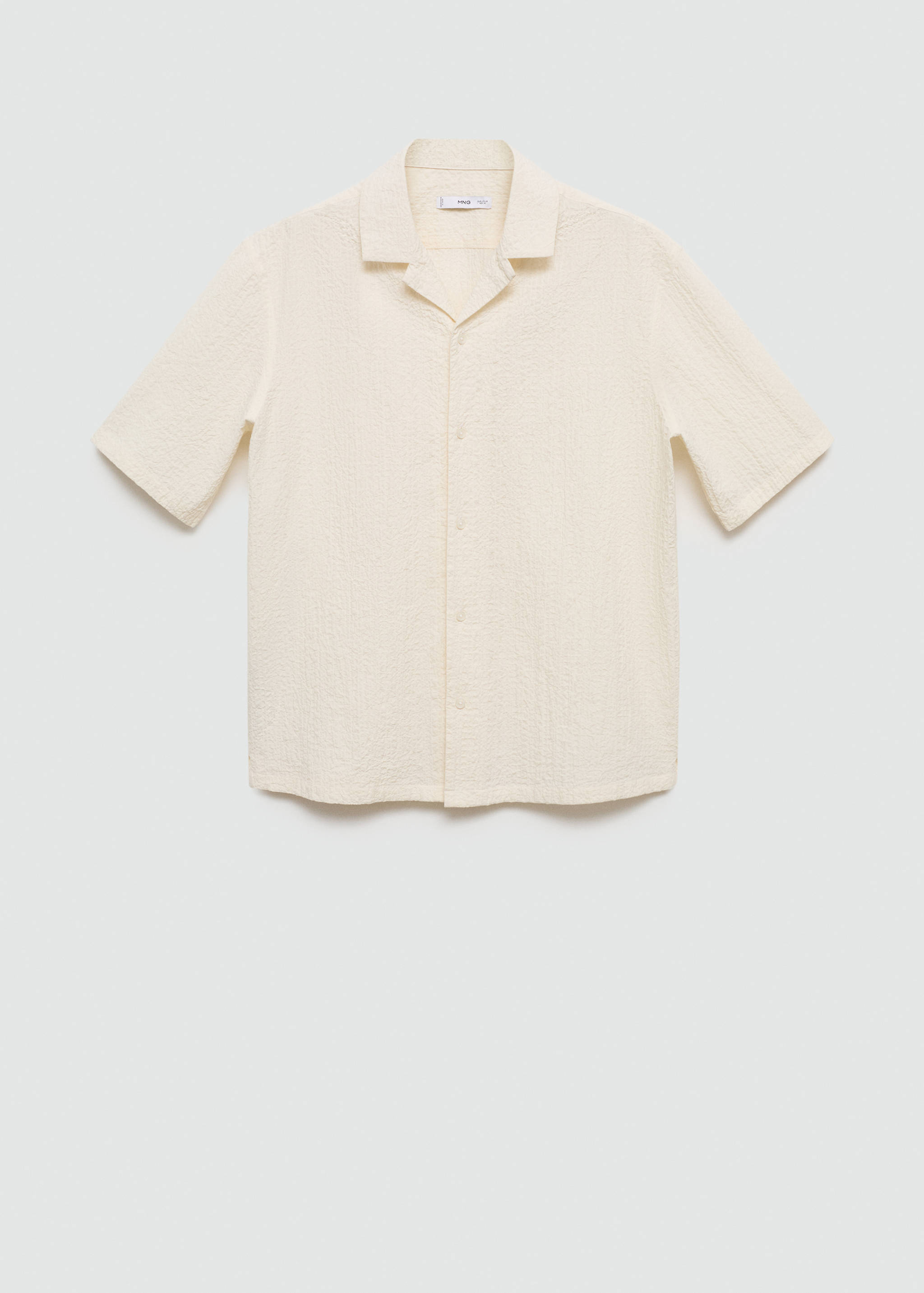 Seersucker shirt with bowling collar - Article without model