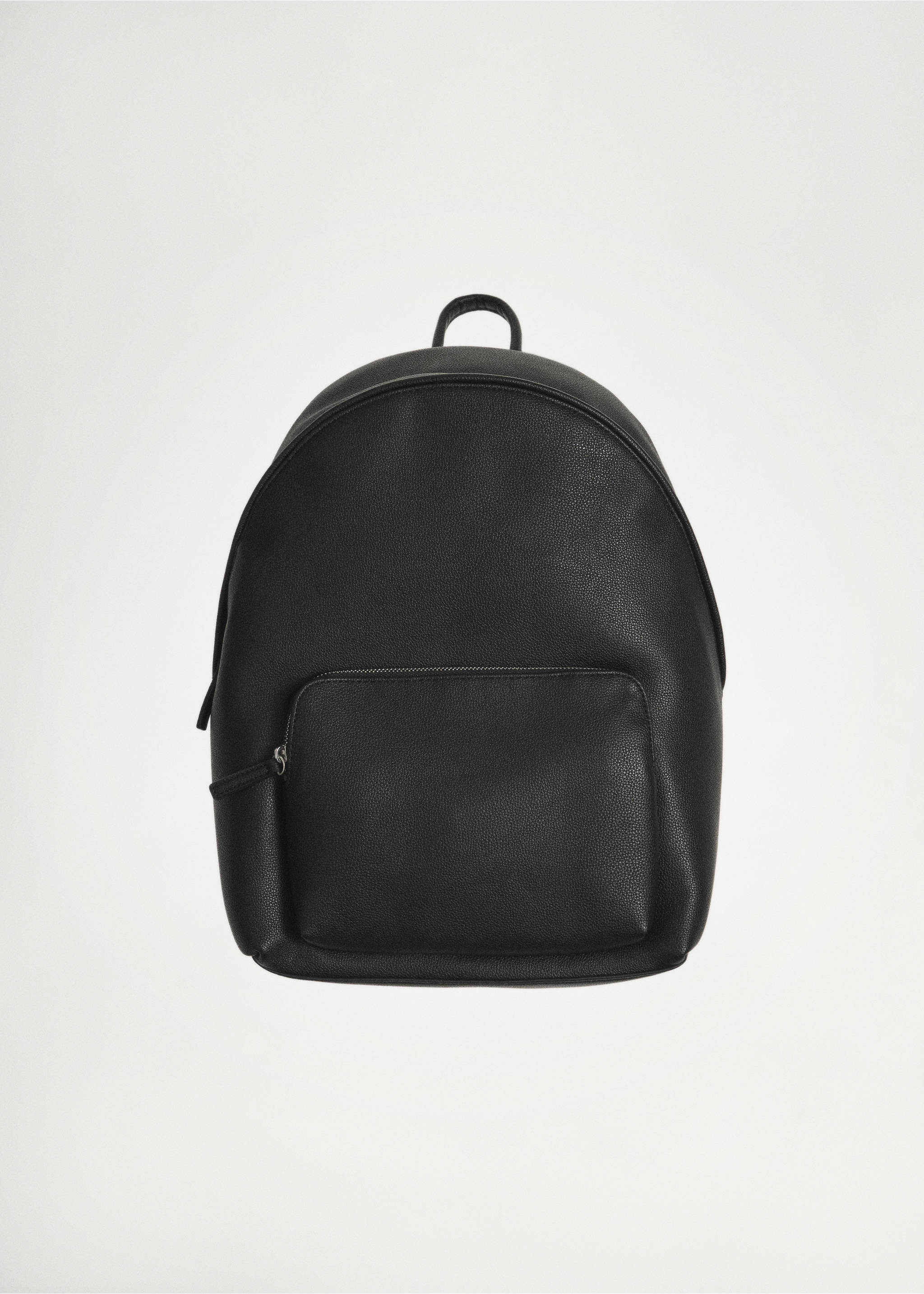 Faux-leather backpack - Details of the article 5, Black. Ref: 77032543-00.