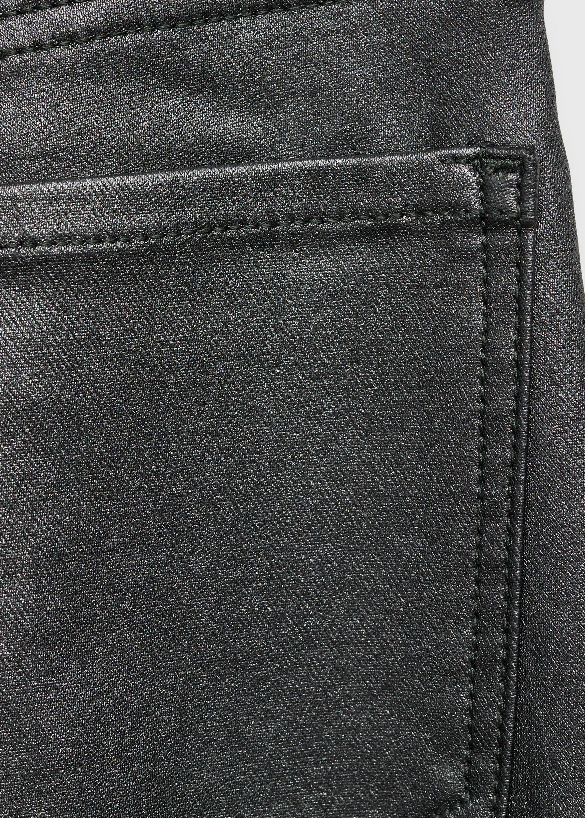 Waxed jeans with metallic effect - Details of the article 0