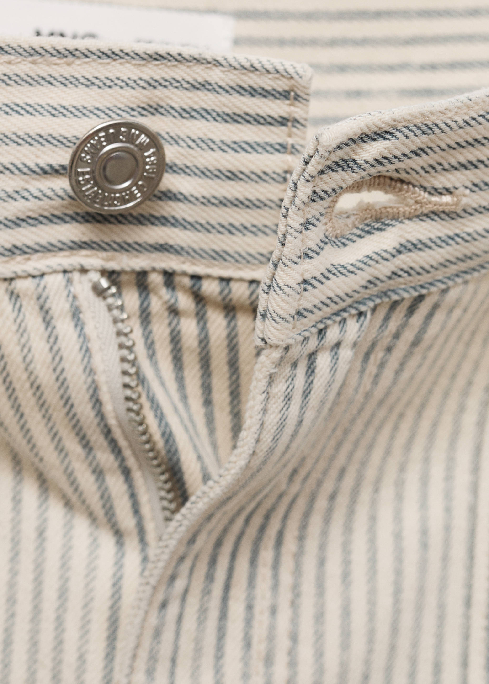Striped wide leg jeans - Details of the article 0