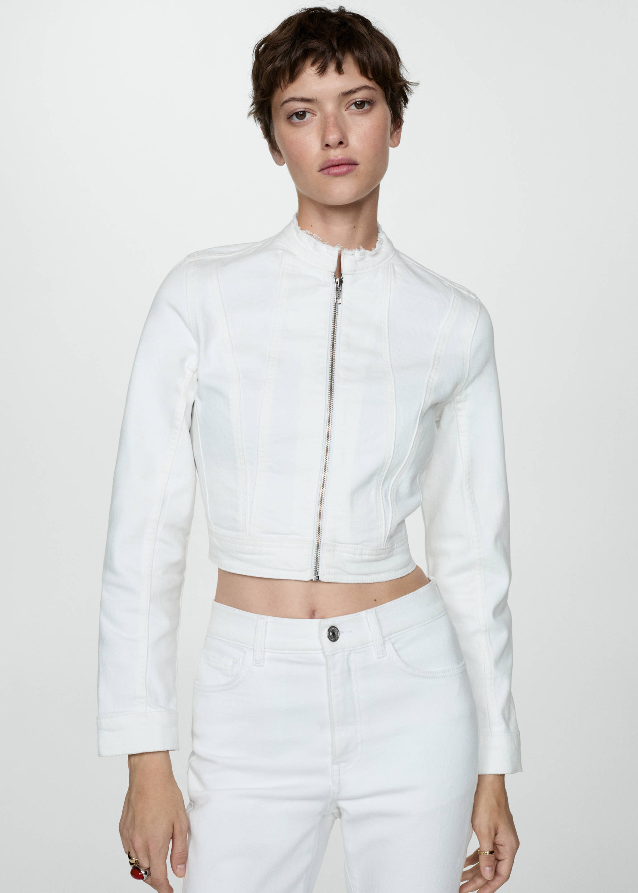 جاكيت جينز بسحاب - رؤية وسط