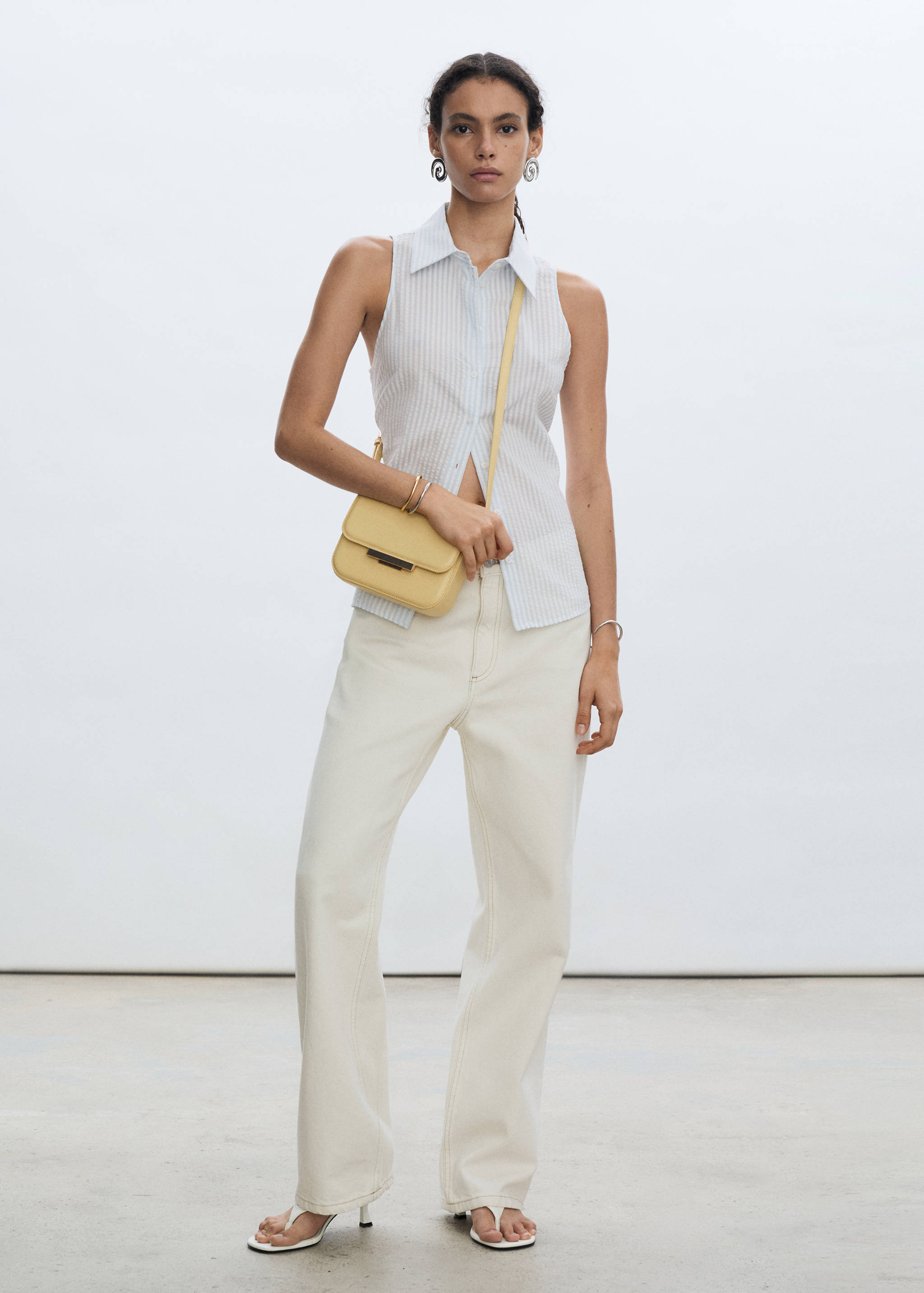 قميص بنسيج محكم مخطط - رؤية عامة