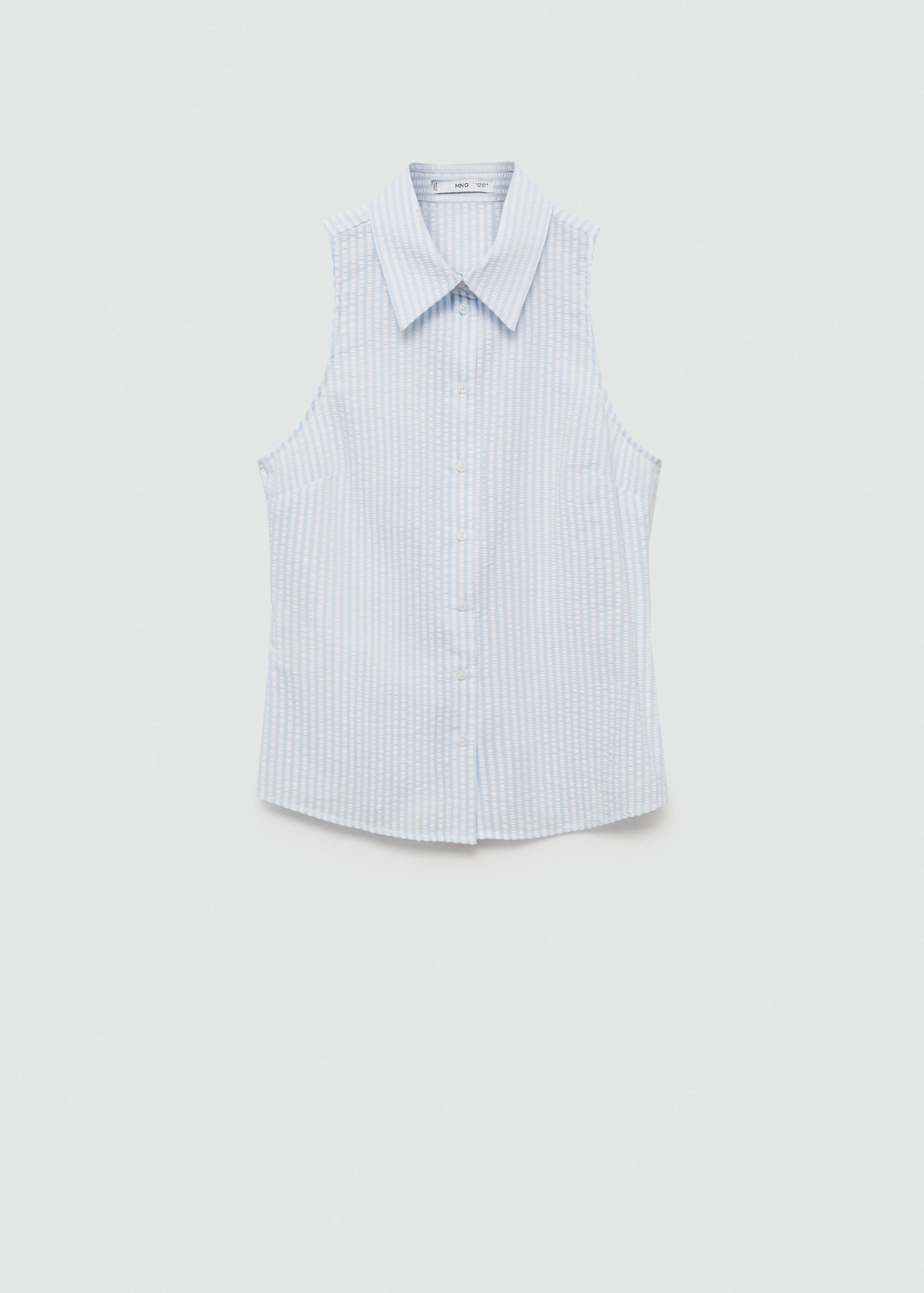 قميص بنسيج محكم مخطط - منتج دون نموذج