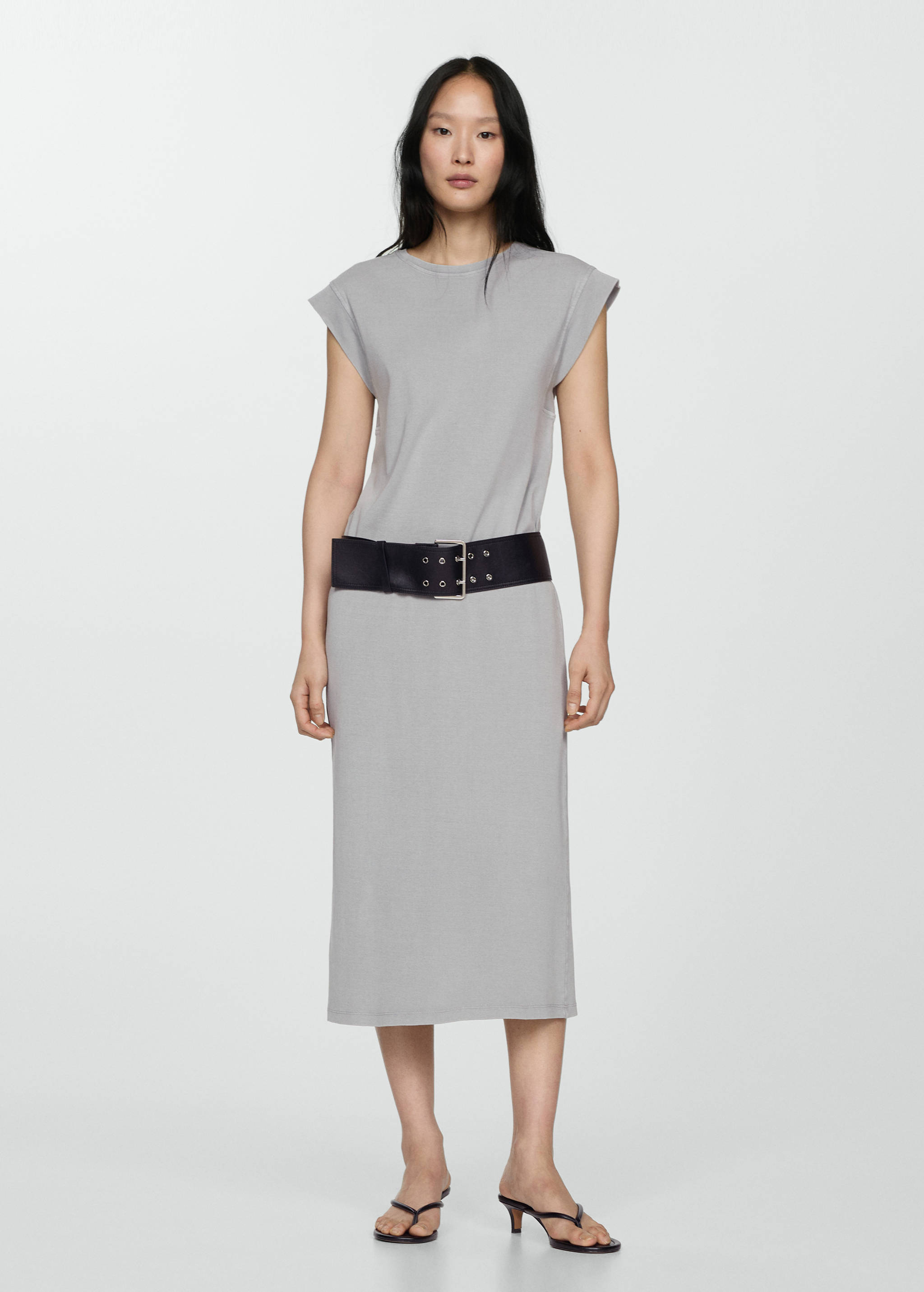 Sukienka bawełniana midi - Plan ogólny