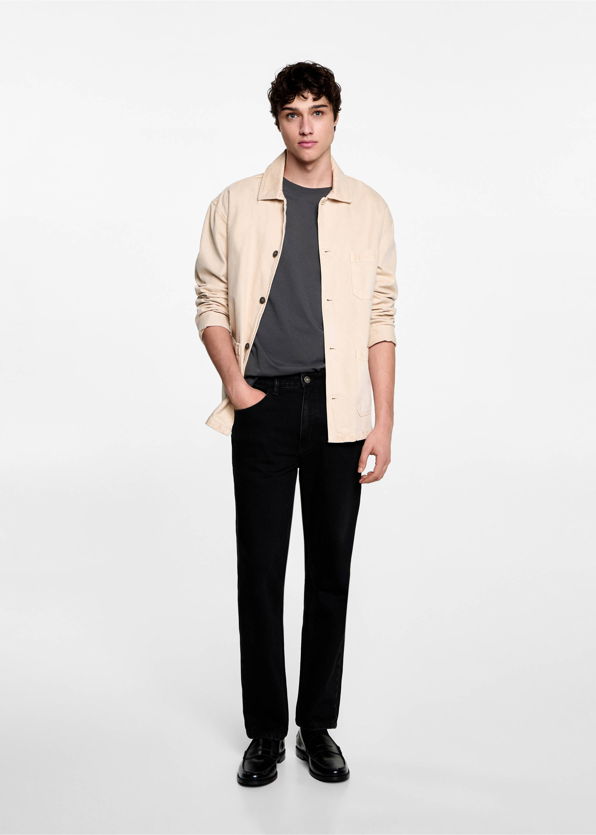 Джинсы regular fit - Общий план, Черный деним. Ref: 77032920-00.