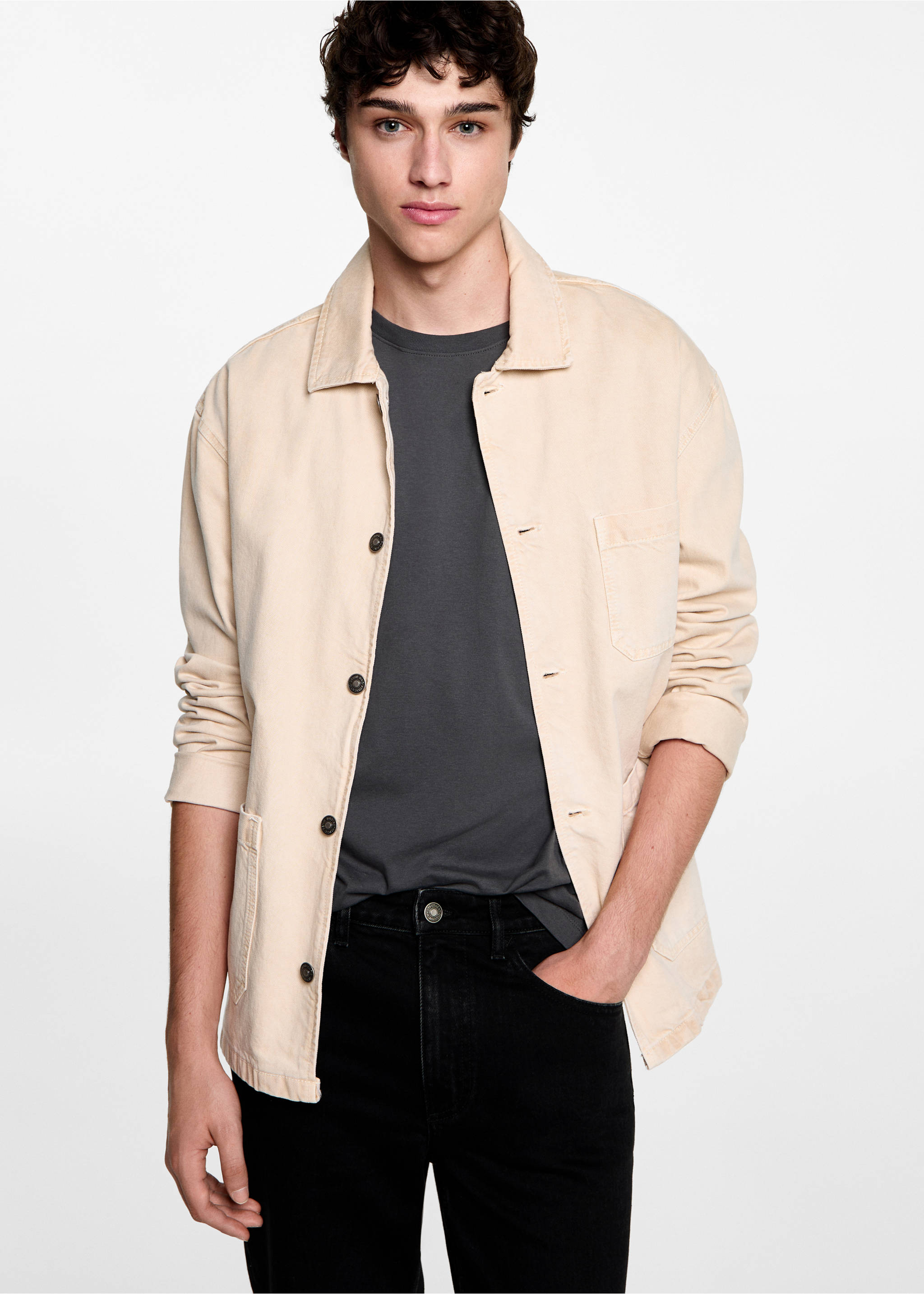 Джинсы regular fit - Средний план, Черный деним. Ref: 77032920-00.