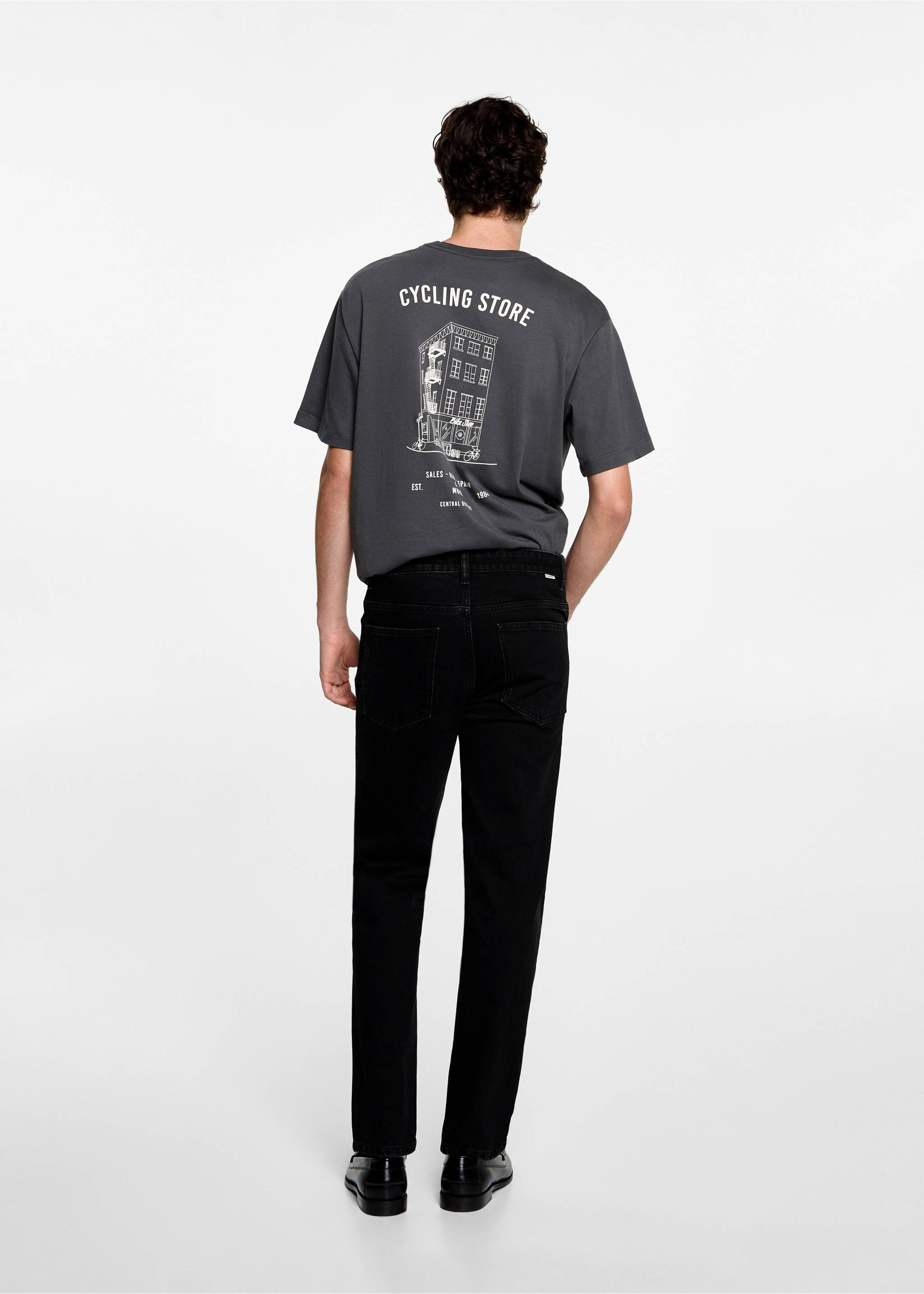 Джинсы regular fit - Обратная сторона изделия, Черный деним. Ref: 77032920-00.