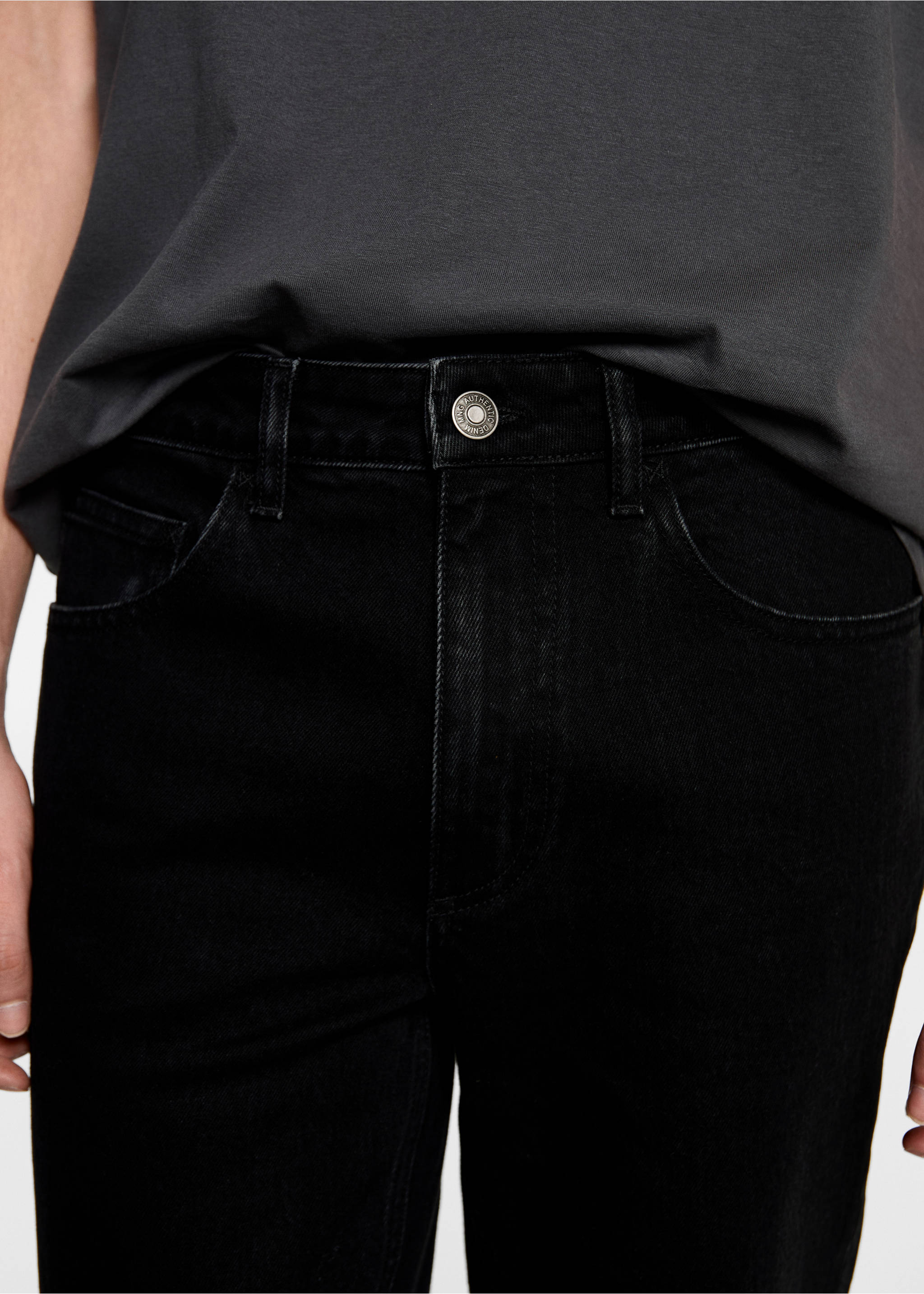 Джинсы regular fit - Деталь изделия 2, Черный деним. Ref: 77032920-00.