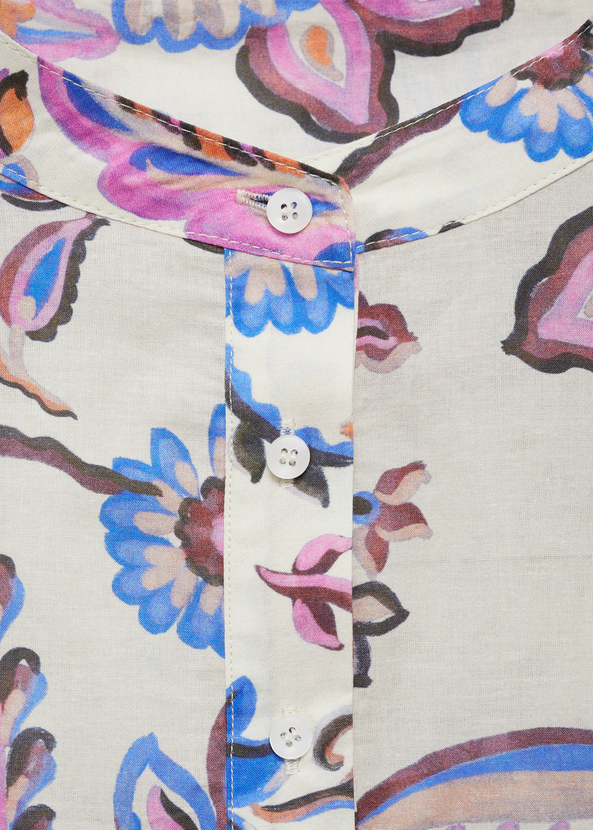 Floral print dress with bow - Details of the article 0