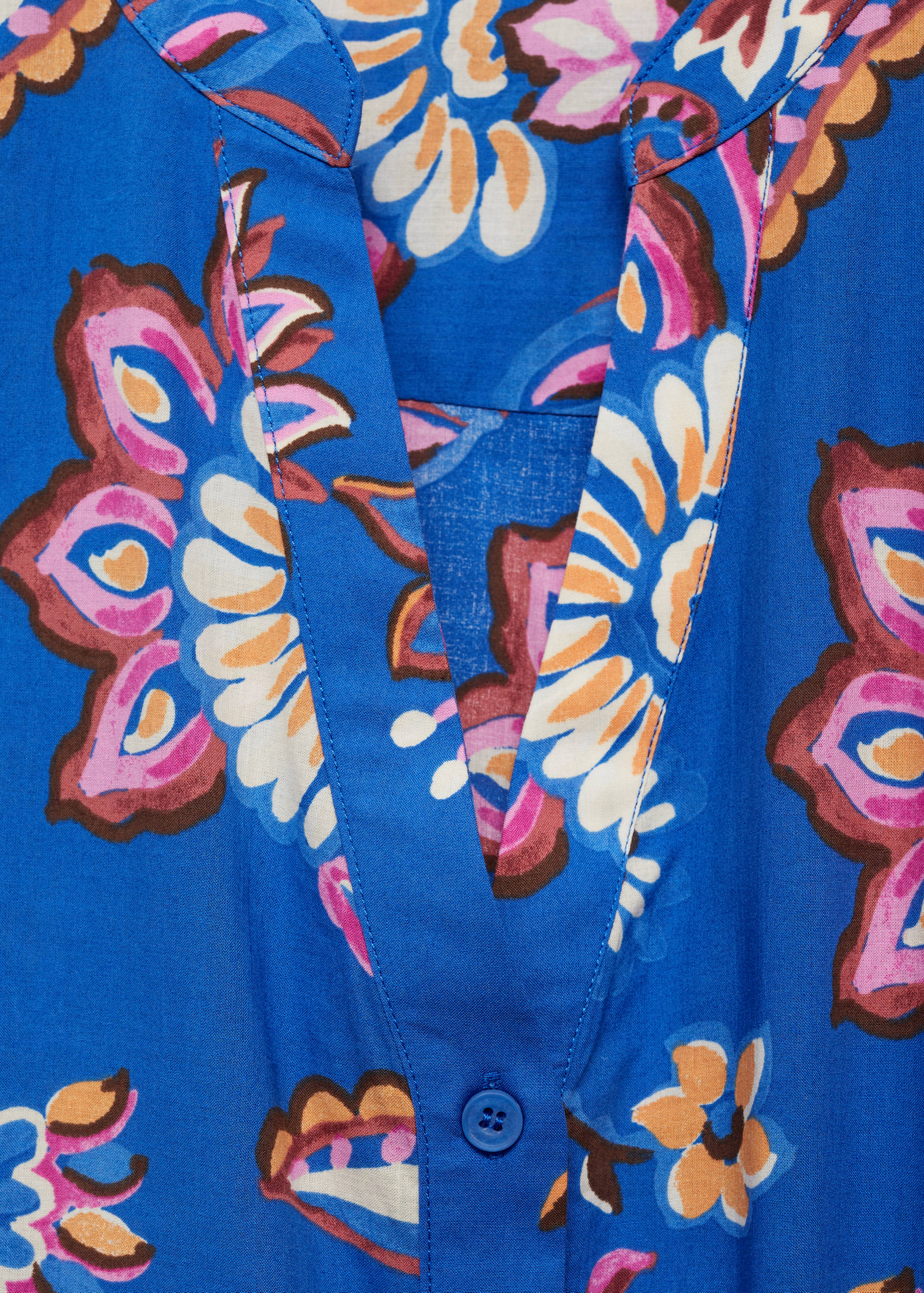 Floral print dress with bow - Details of the article 0