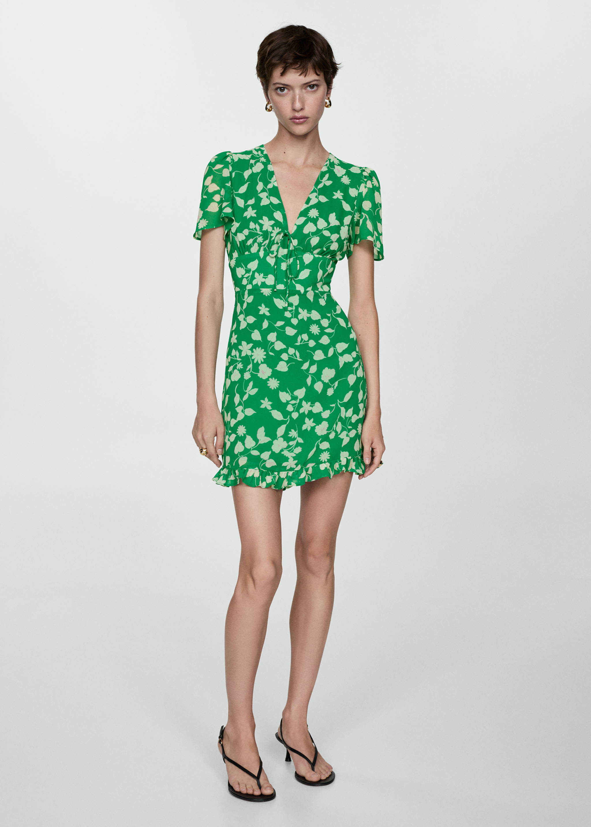 Printed short dress - General plane
