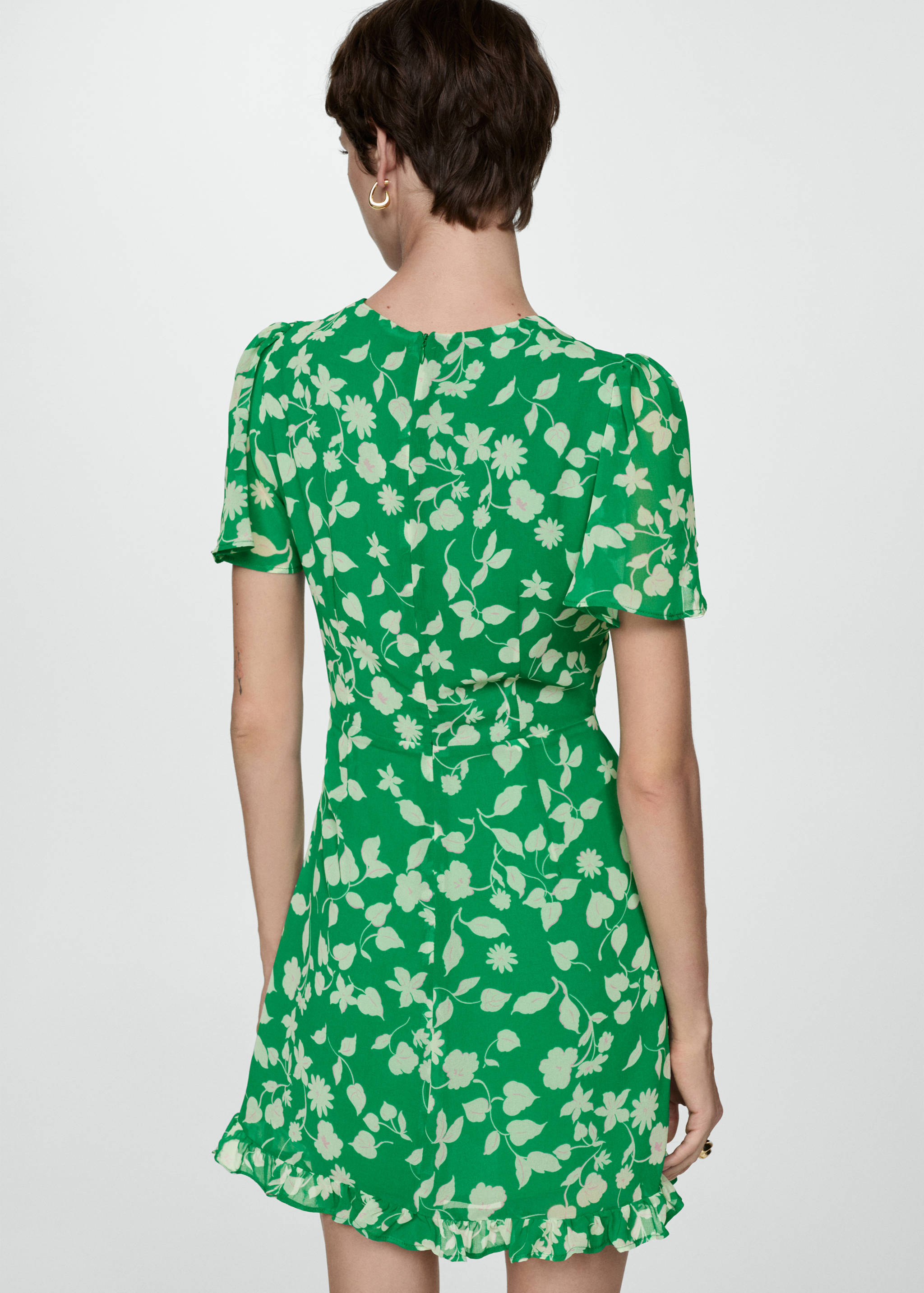 Printed short dress - Reverse of the article