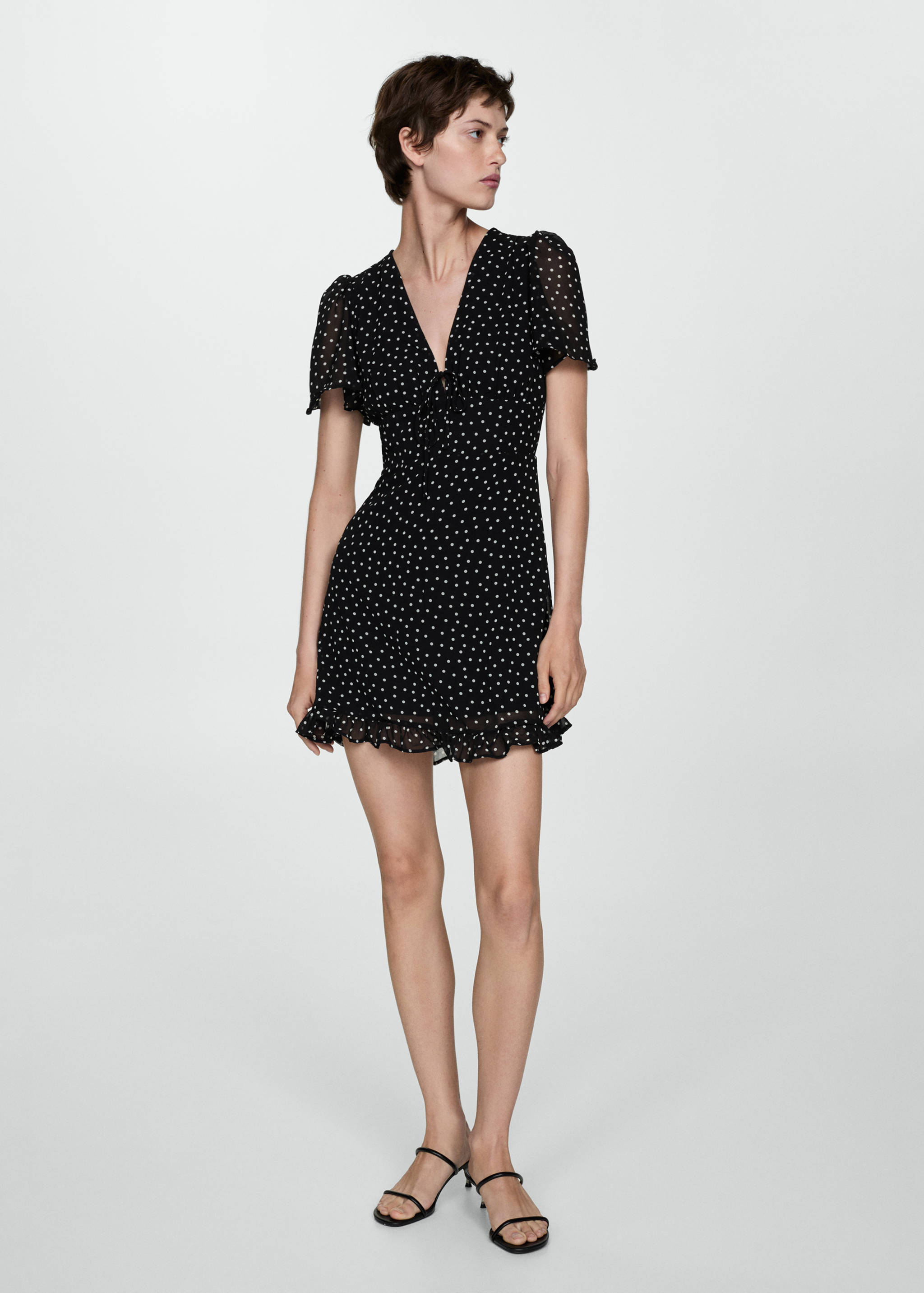 Printed short dress - General plane