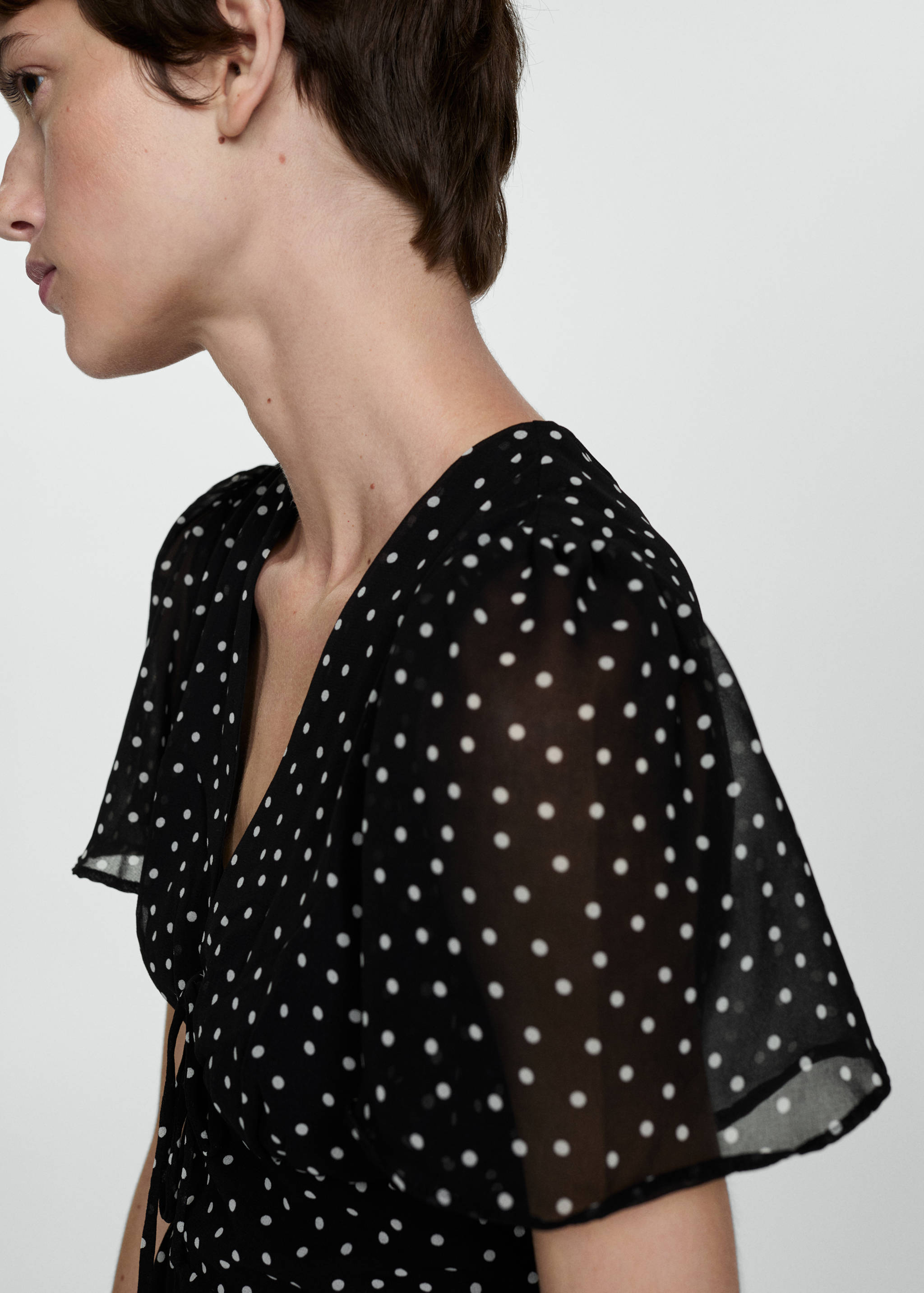 Printed short dress - Details of the article 1