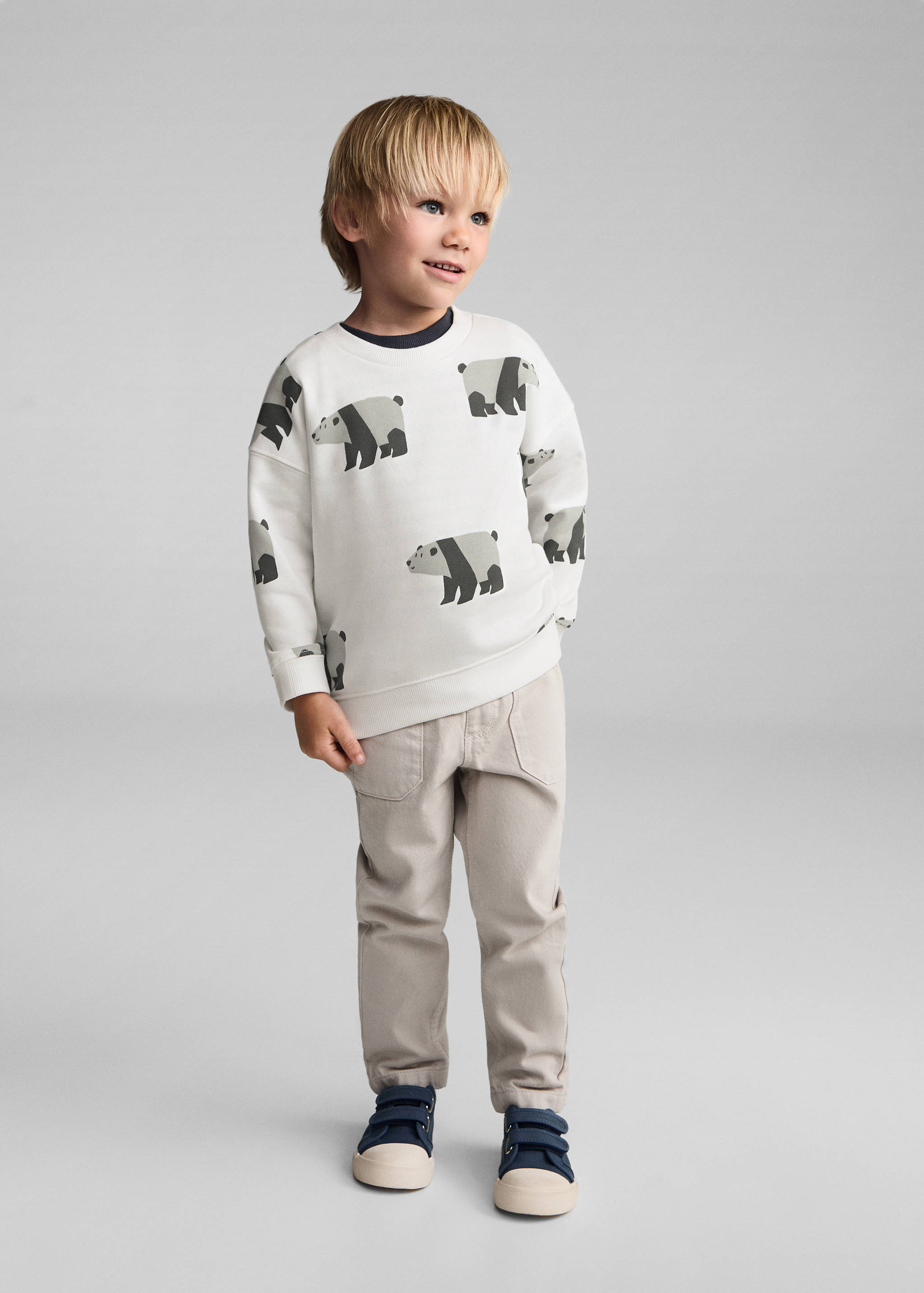 Sweatshirt estampada com urso - Plano geral