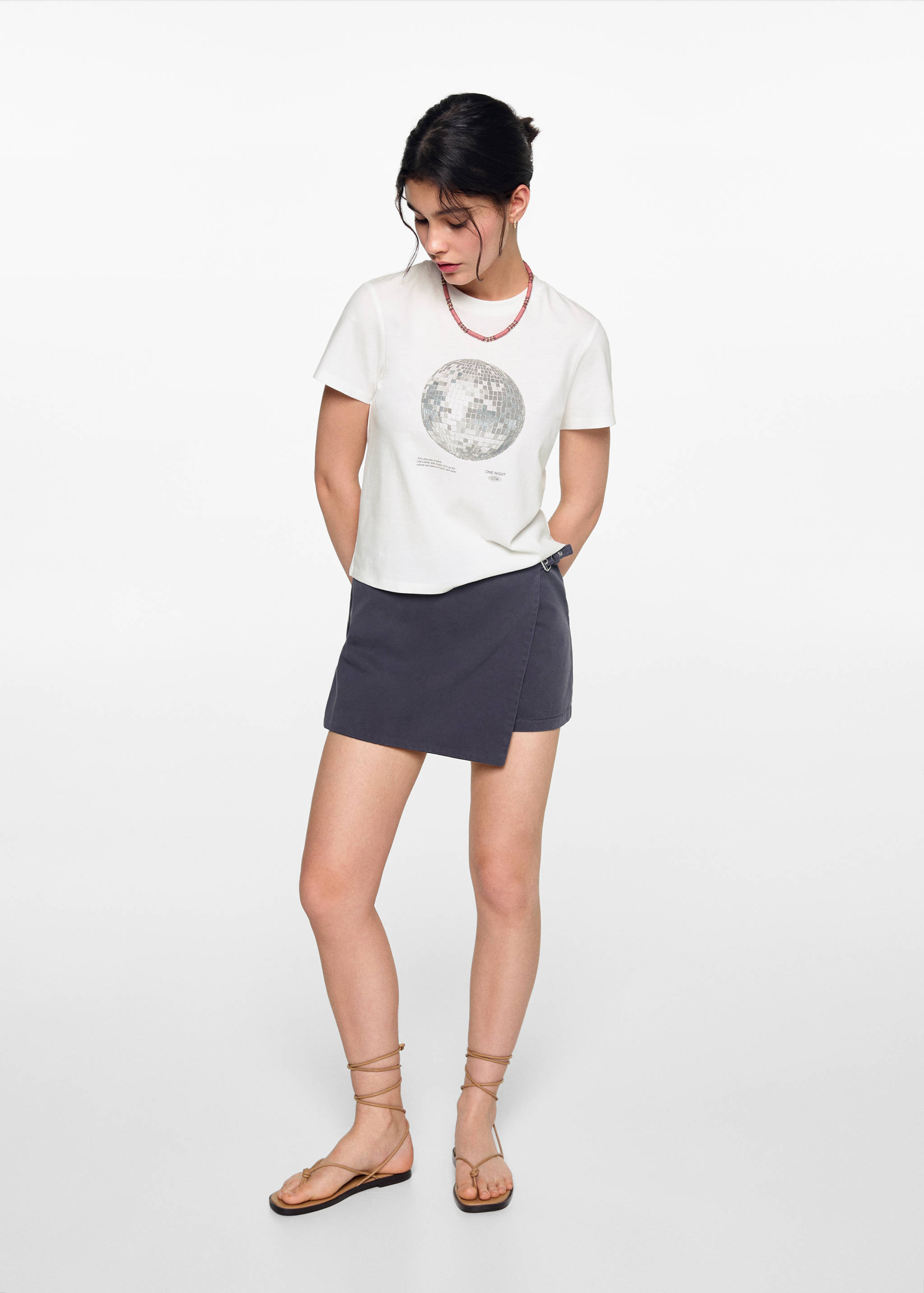 Printed cotton-blend T-shirt - General plane