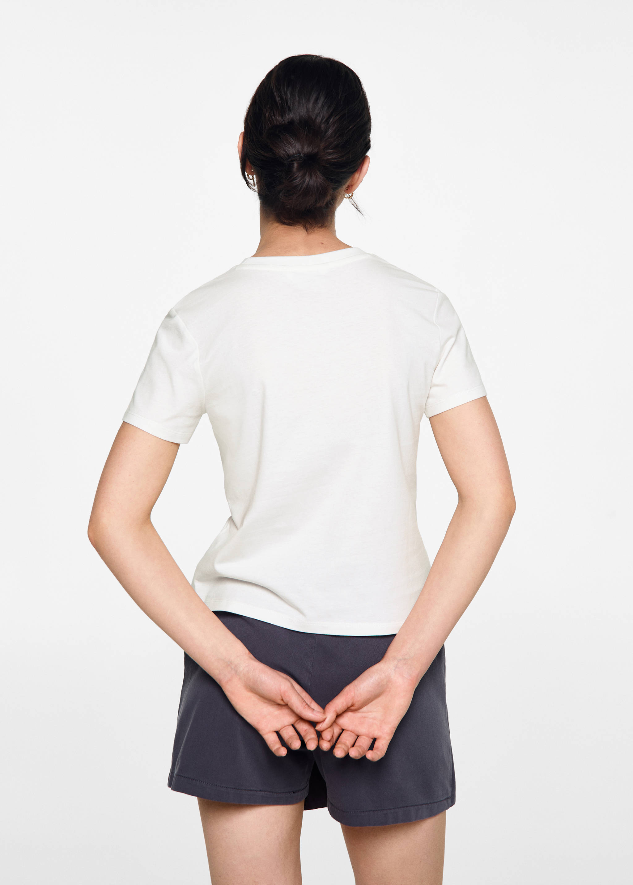 Printed cotton-blend T-shirt - Reverse of the article