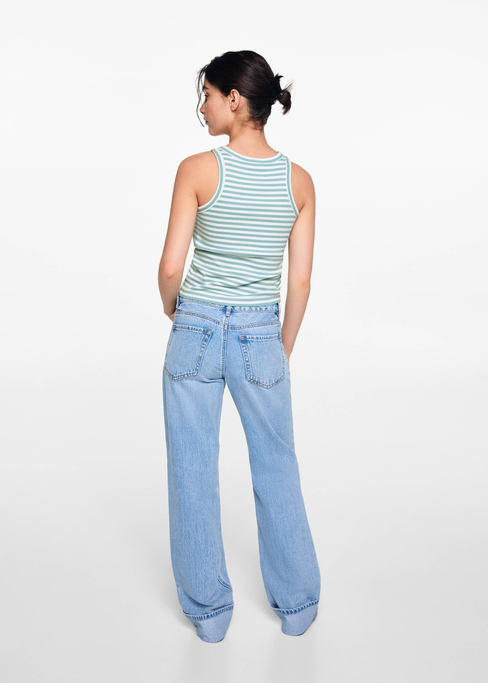 Ribbed cotton-blend top - Reverse of the article