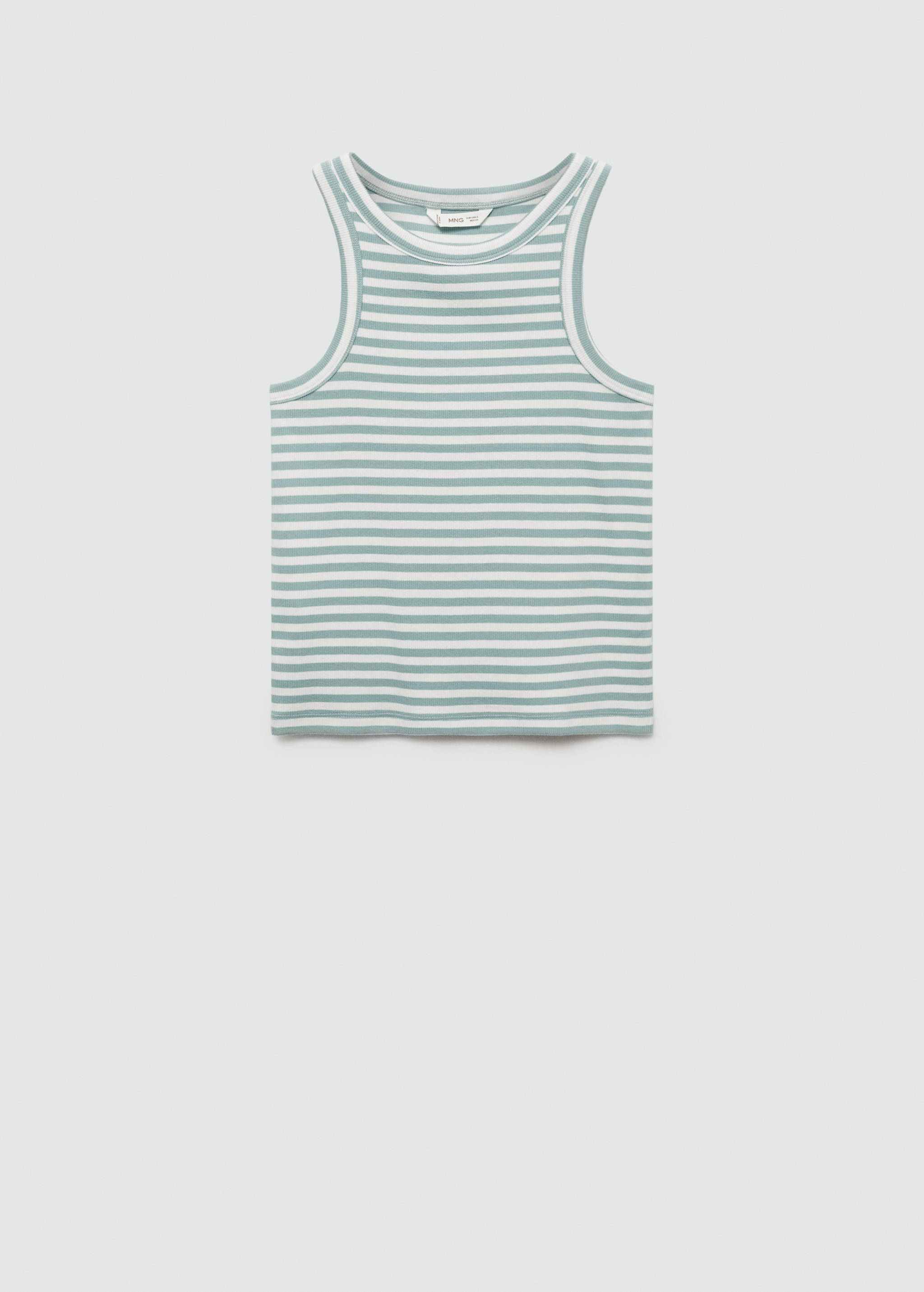 Ribbed cotton-blend top - Article without model