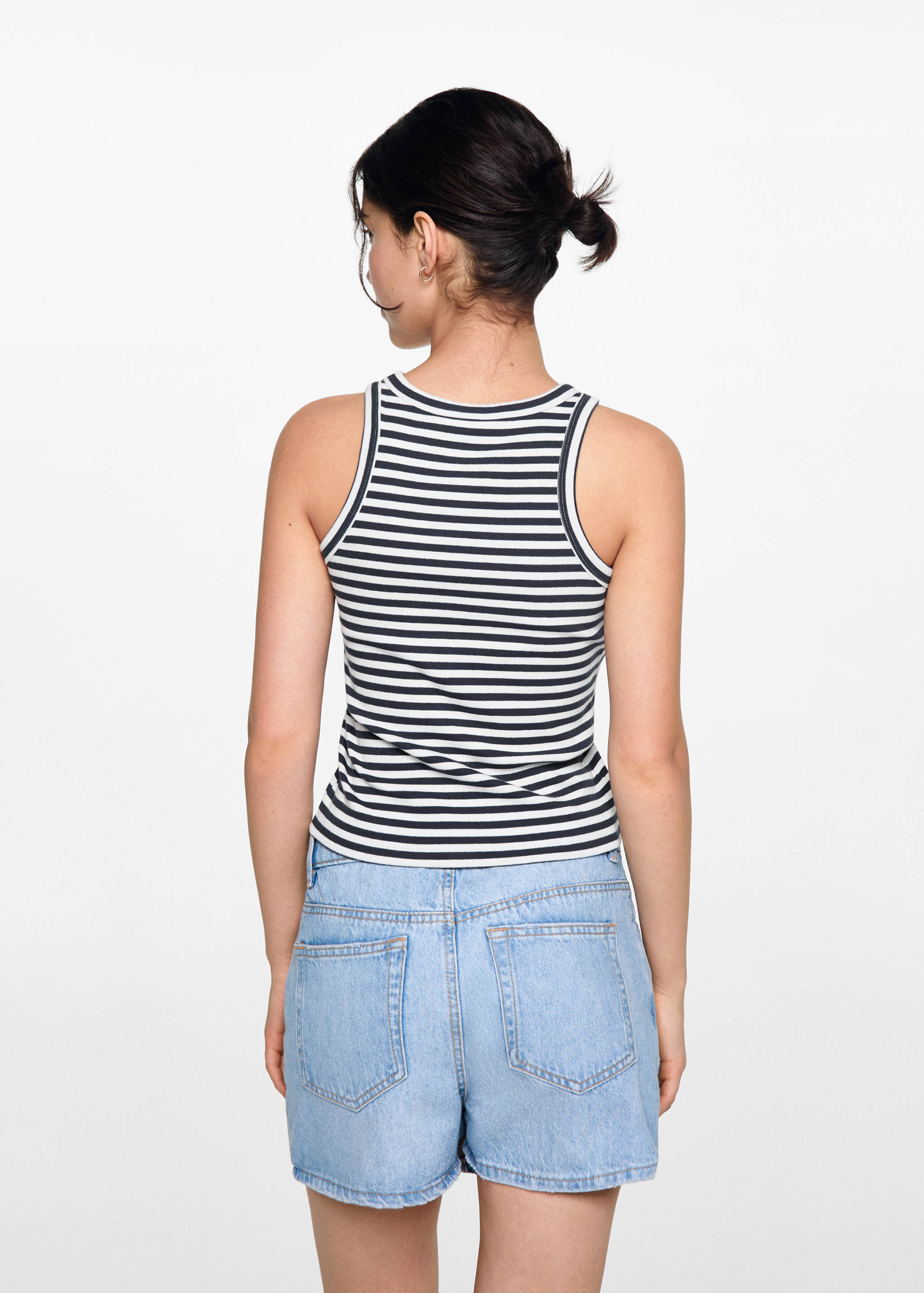 Ribbed cotton-blend top - Reverse of the article