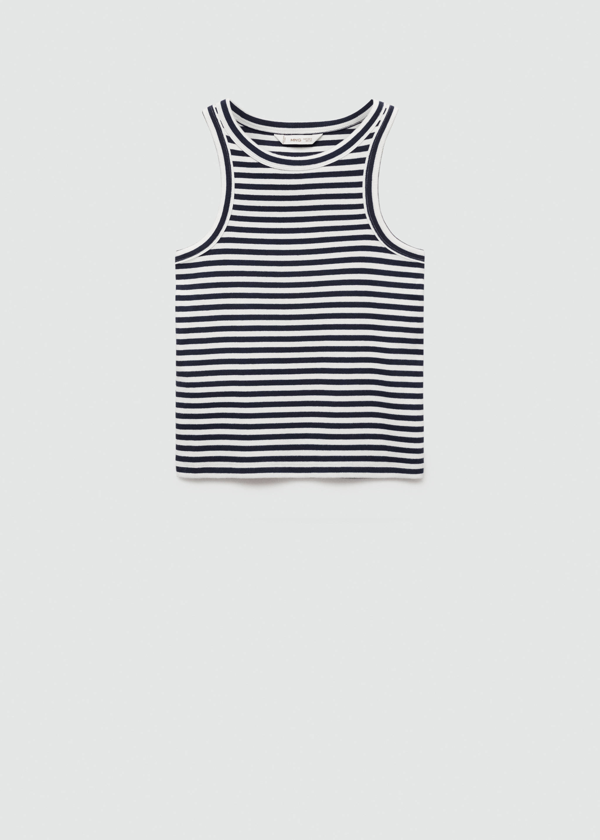 Ribbed cotton-blend top - Article without model