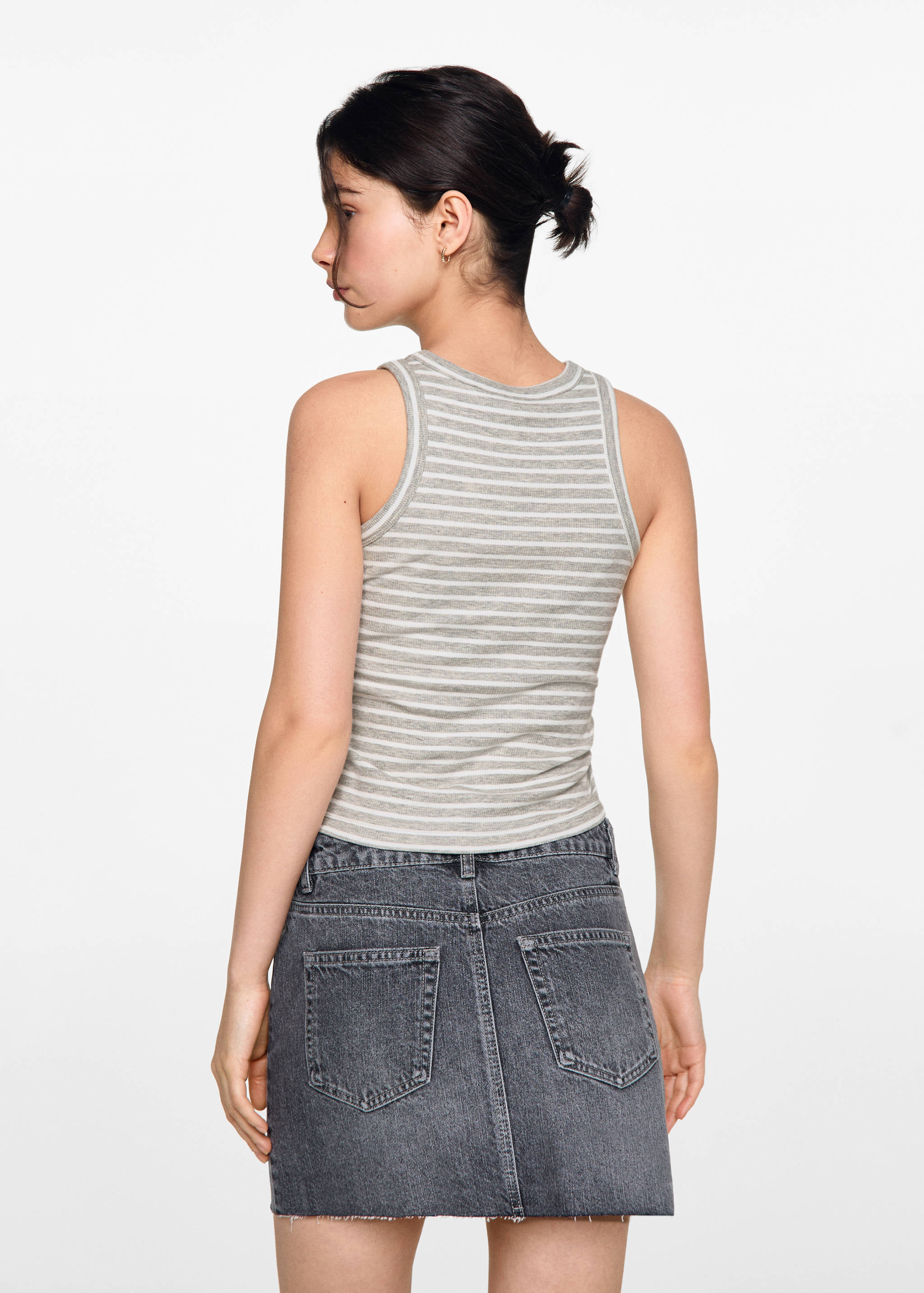 Ribbed cotton-blend top - Reverse of the article