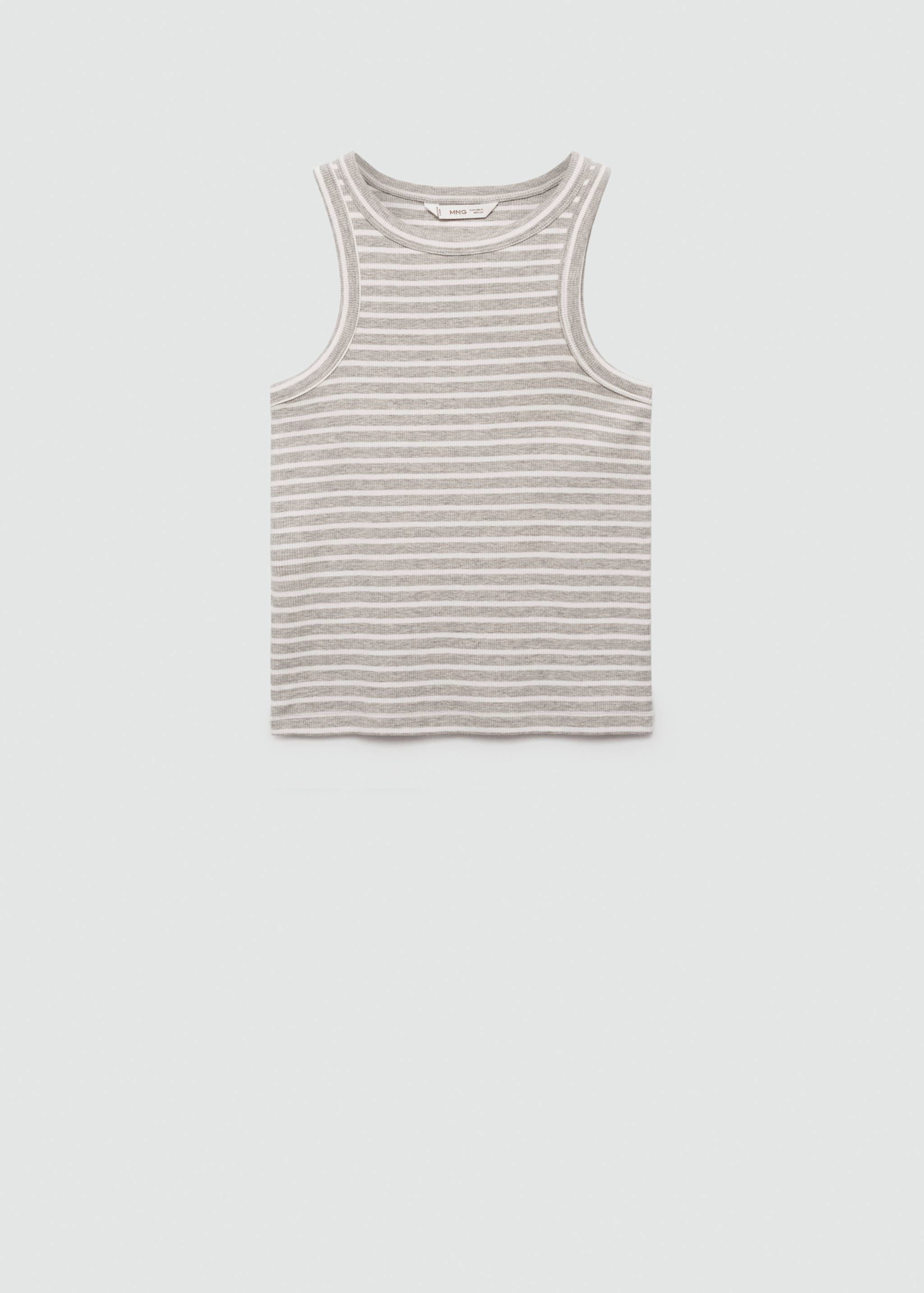 Ribbed cotton-blend top - Article without model