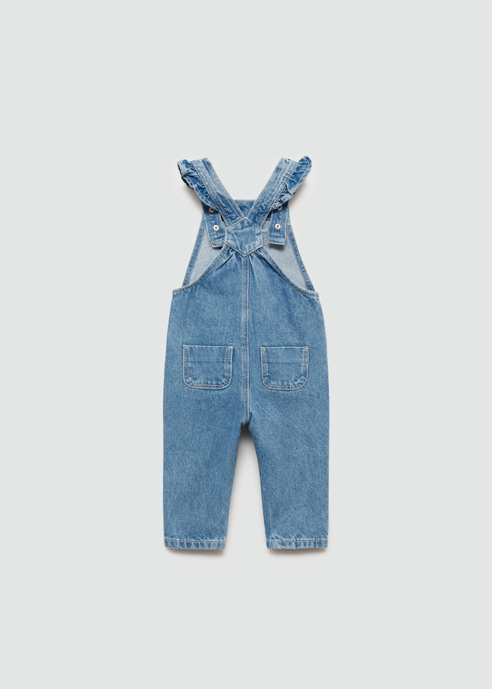 Frills denim dungarees - Reverse of the article