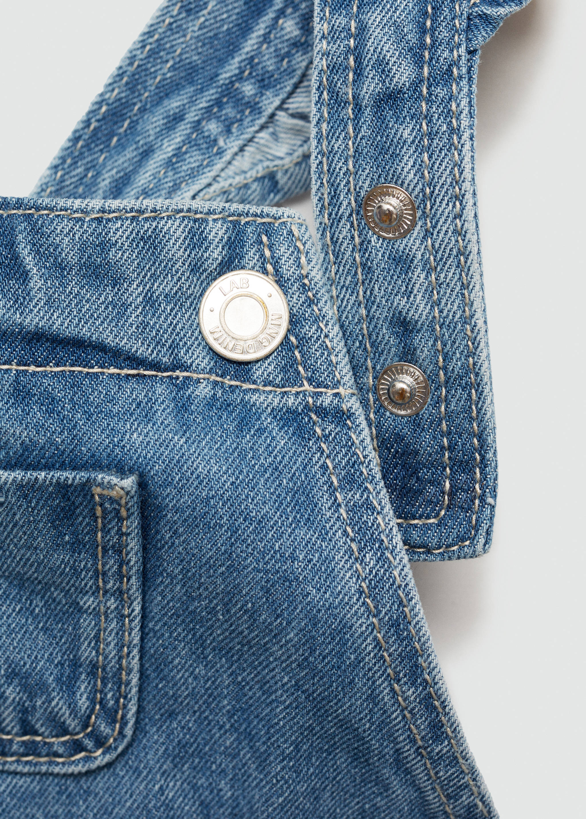 Frills denim dungarees - Details of the article 8