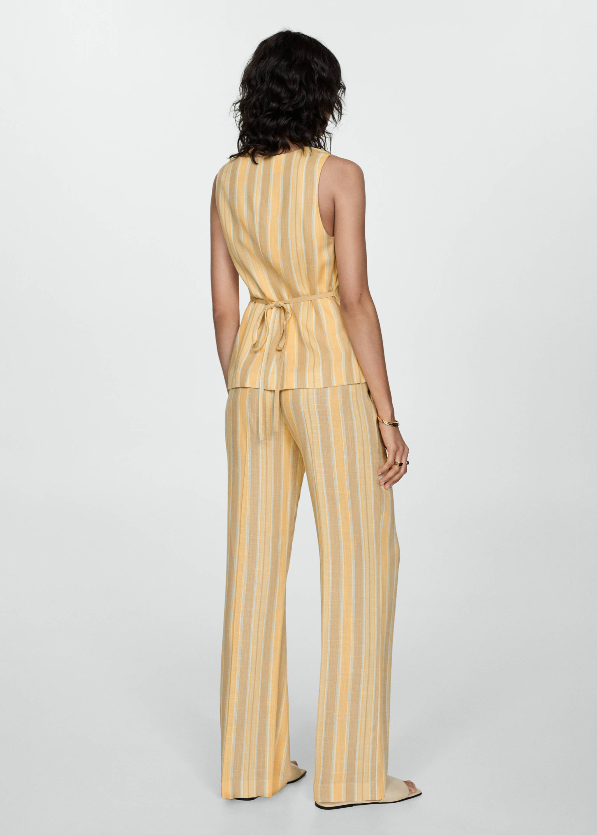 Straight striped trousers - Reverse of the article