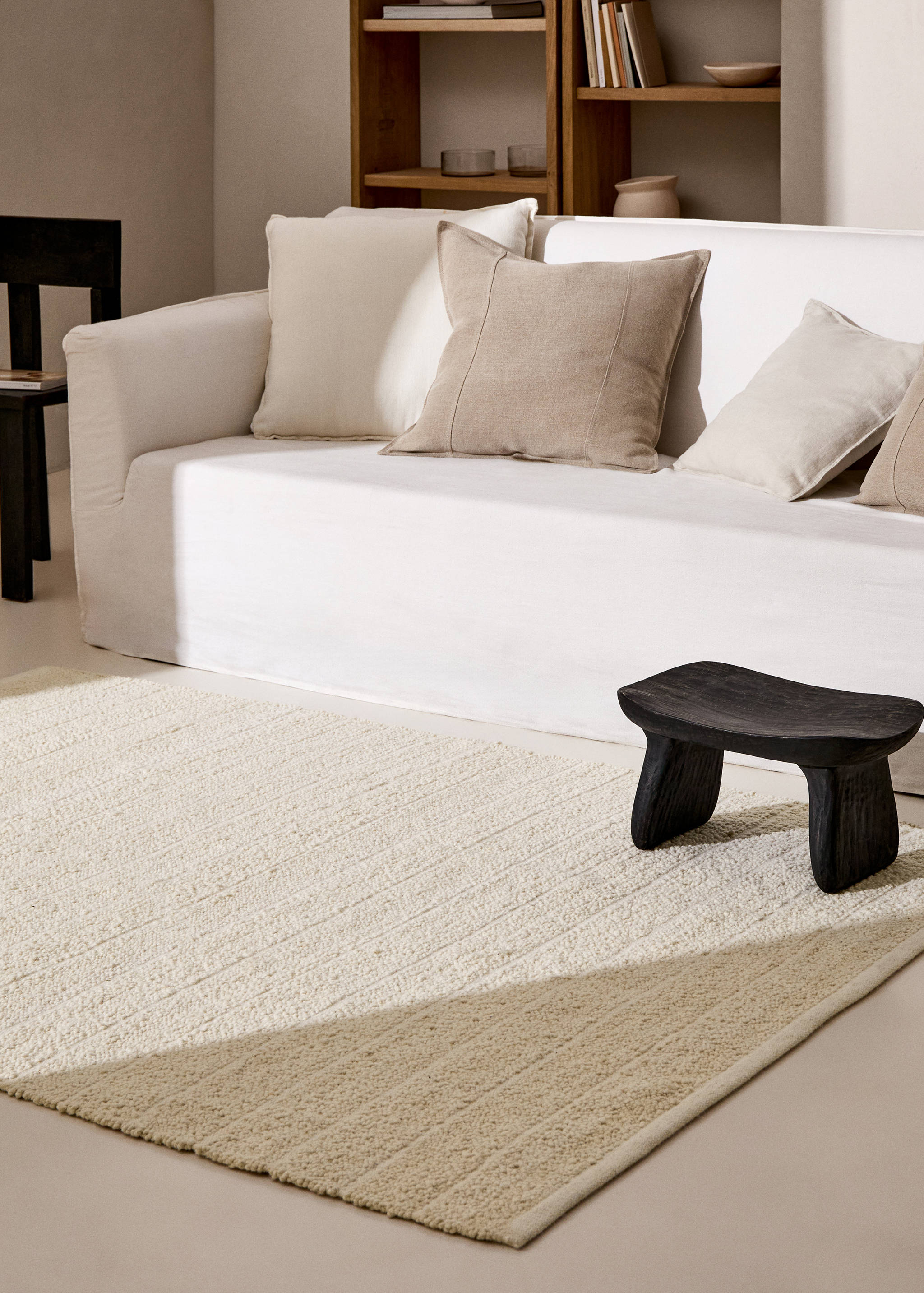 Teppich aus Wolle mit Baumwolle 150 x 200 cm - Allgemeine Ansicht