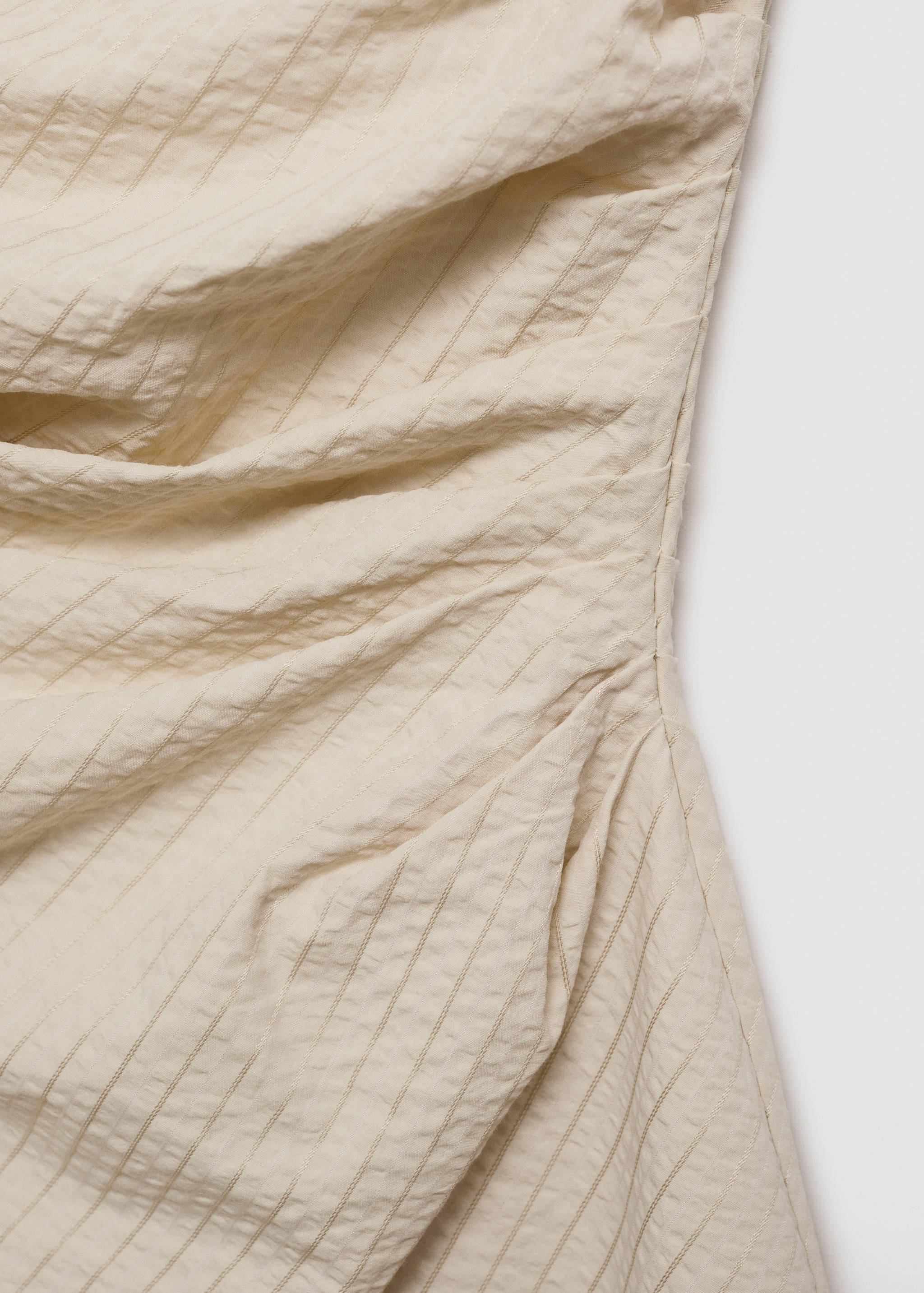 垂坠条纹连衣裙 - null