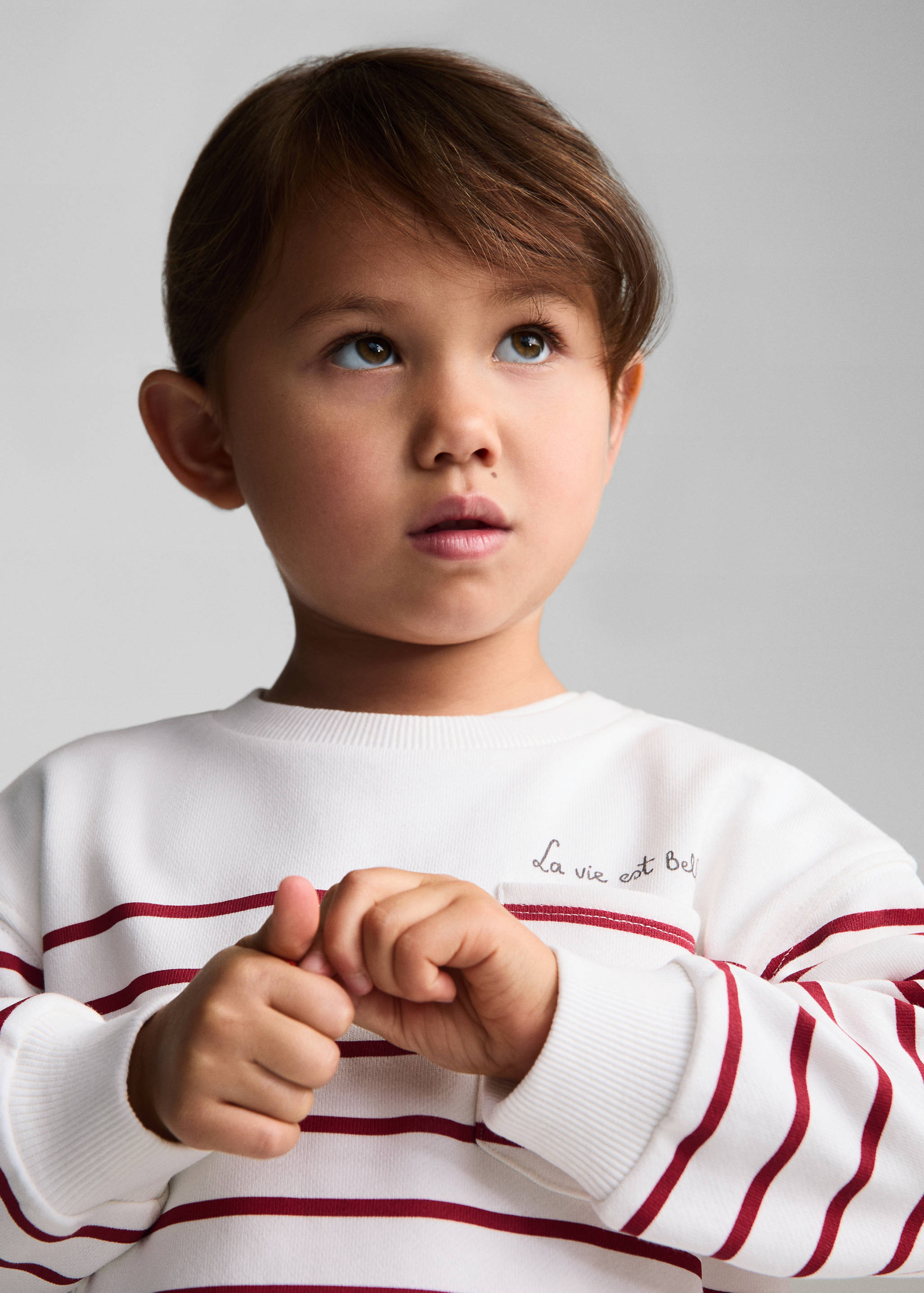 Gestreiftes Baumwoll-Sweatshirt - Detail des Artikels 1