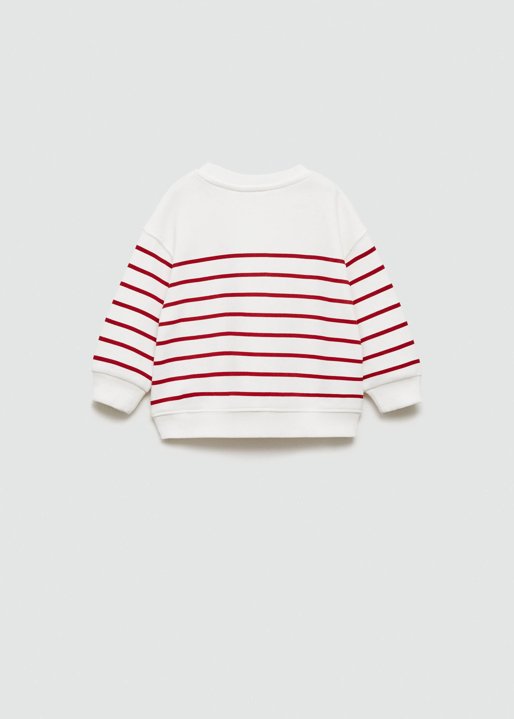 Gestreiftes Baumwoll-Sweatshirt - Rückseite des Artikels