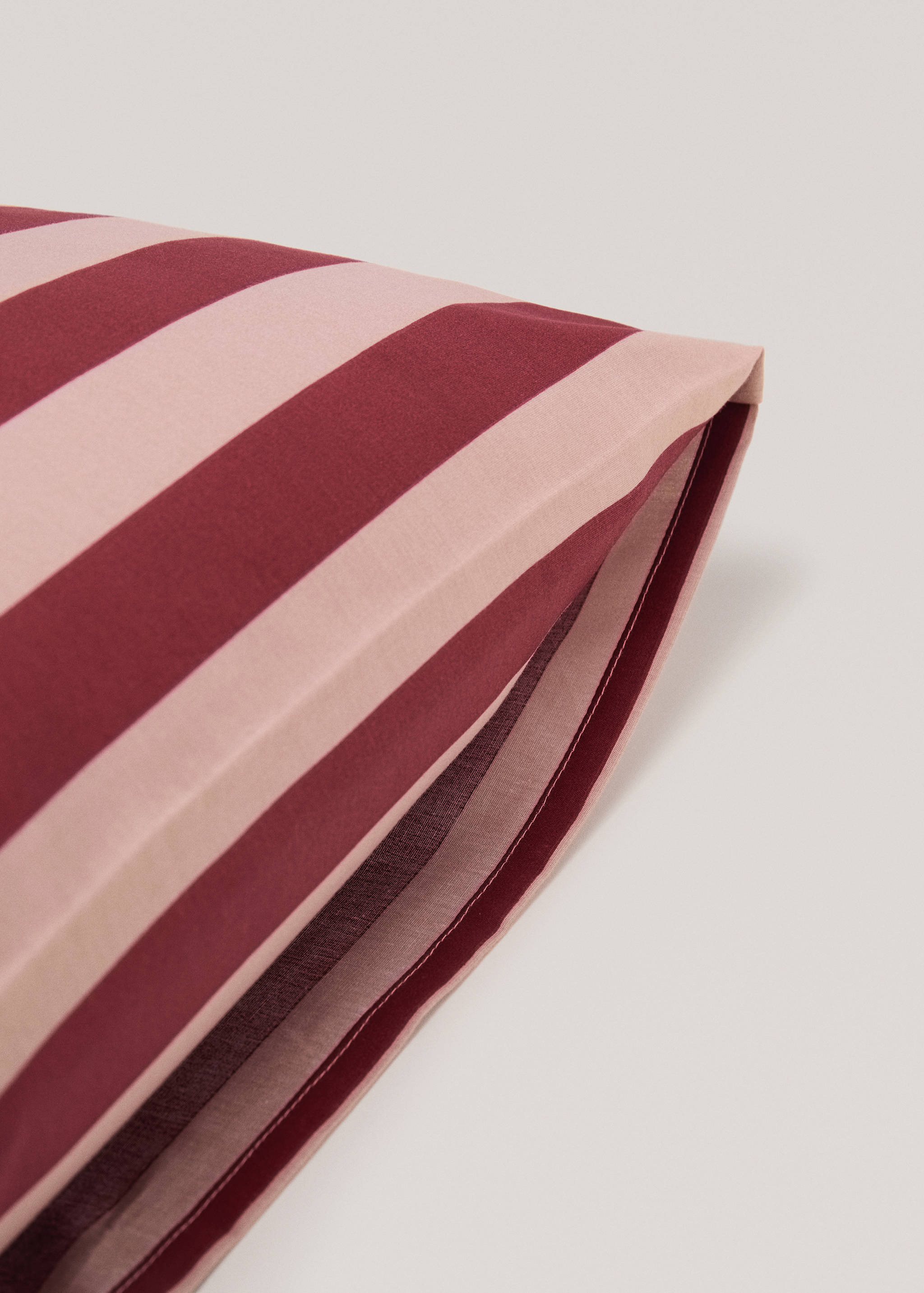 Cotton percale kodak-stripe percale pillowcase 50x75cm - Details of the article 2